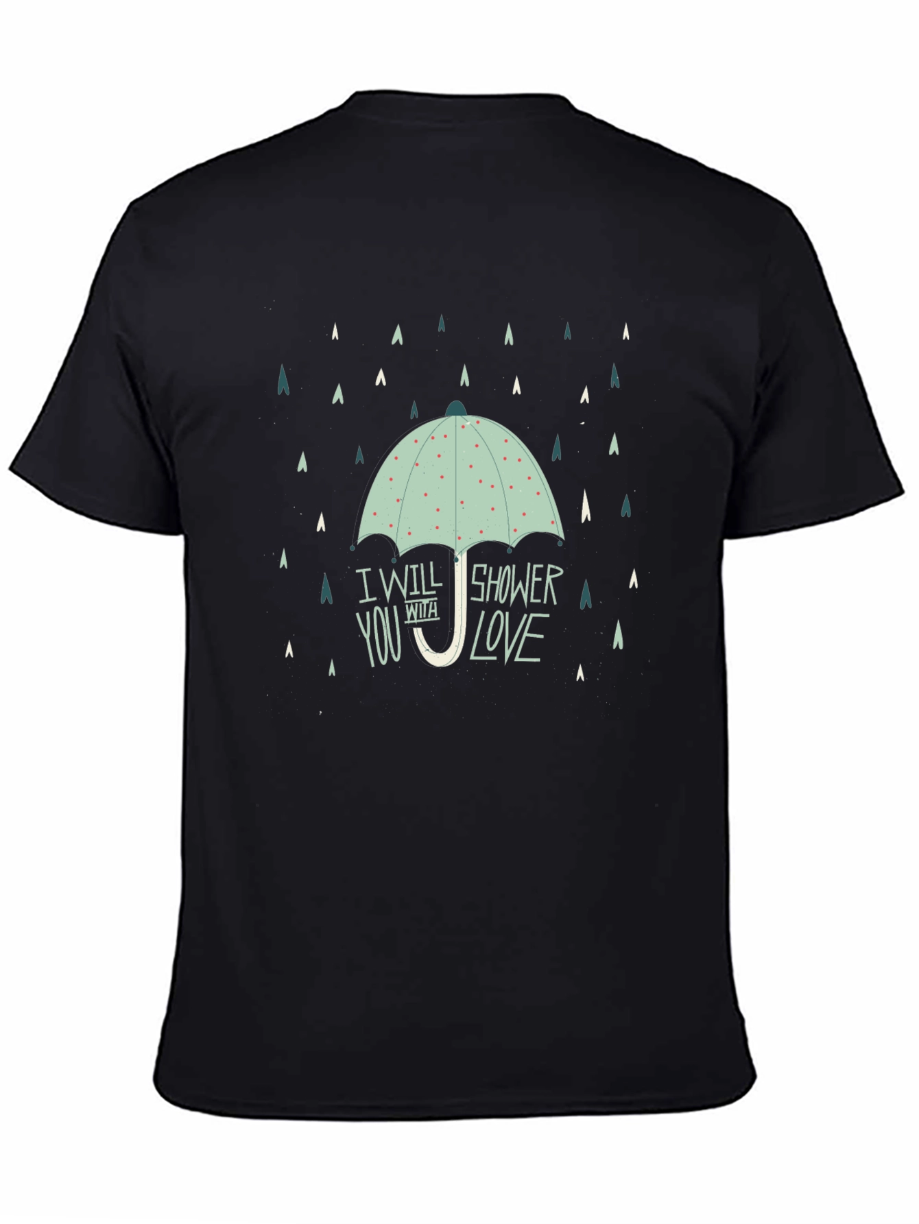 Shower With Love Graphic Tee - Black