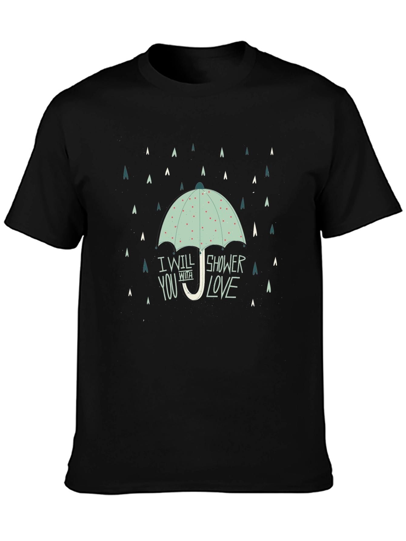 Shower With Love Graphic Tee - Black