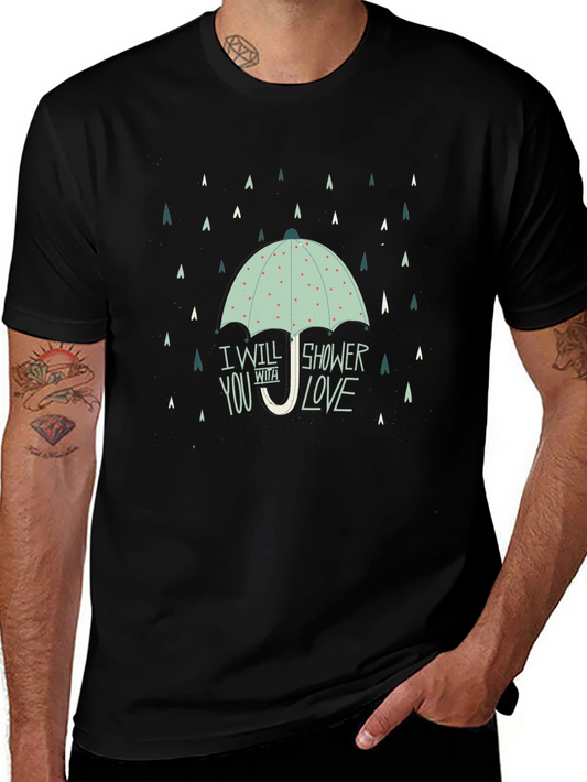 Shower With Love Graphic Tee - Black