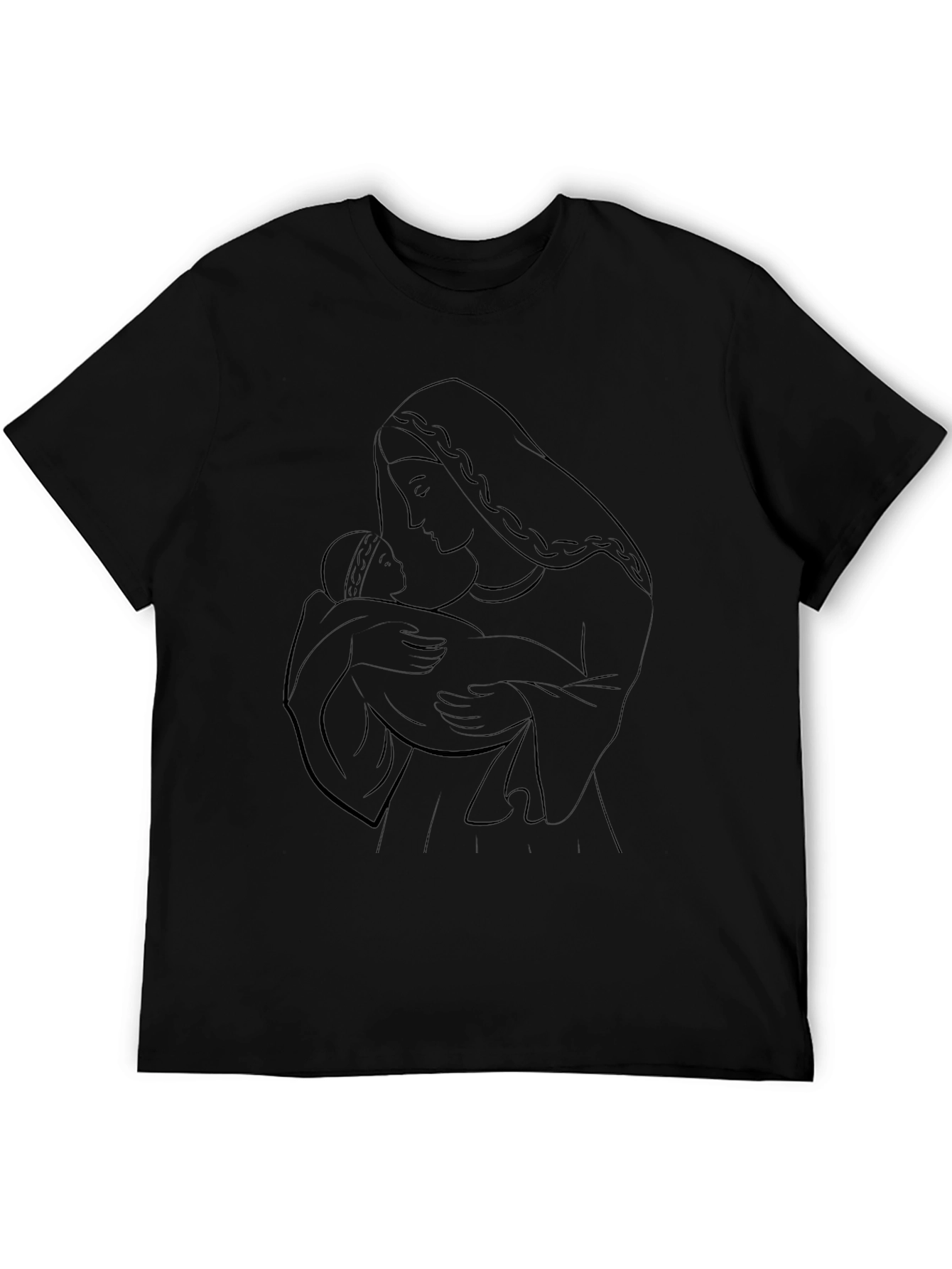 Madonna & Child Outline Graphic T-Shirt