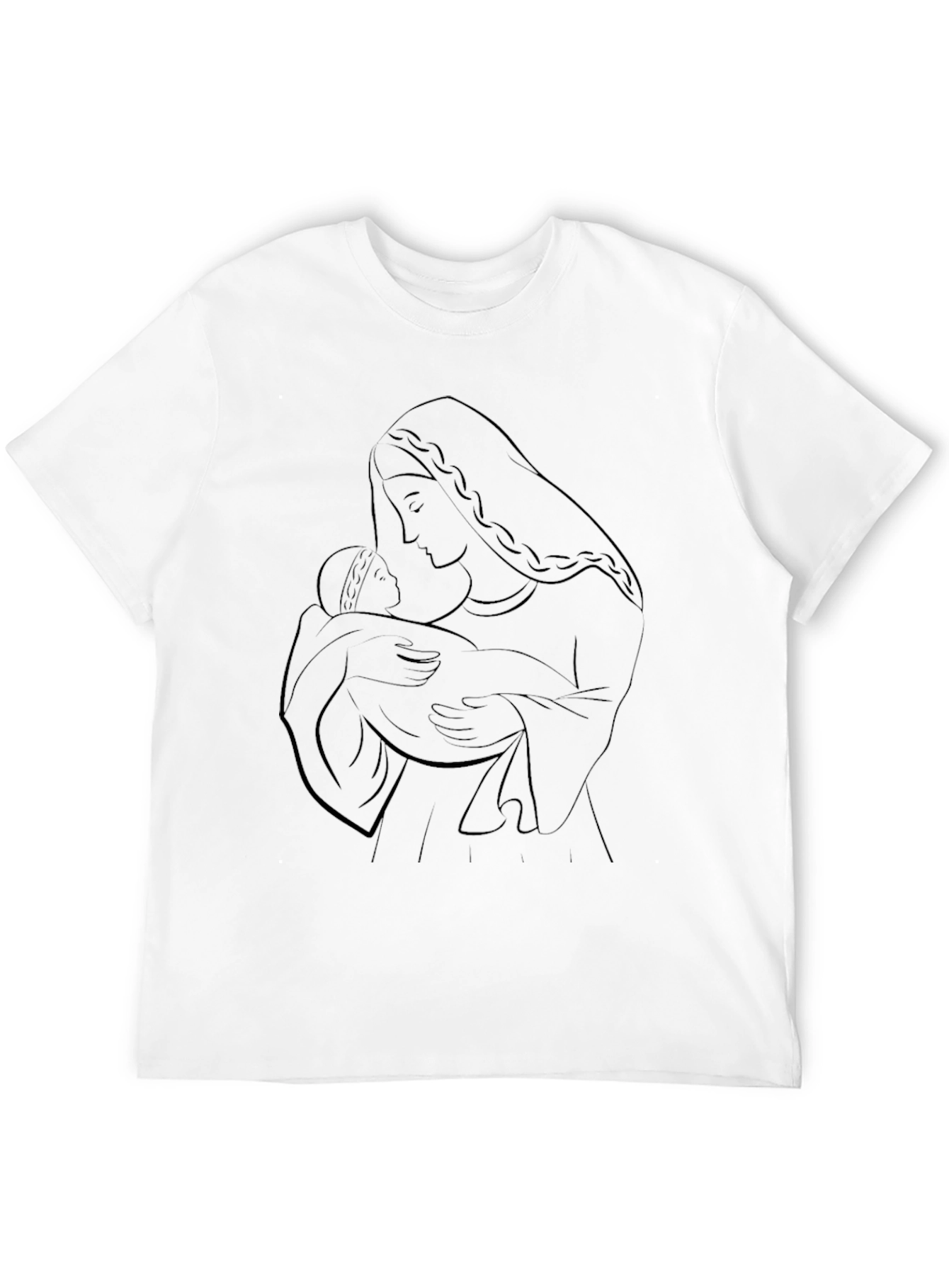 Madonna & Child Outline Graphic T-Shirt
