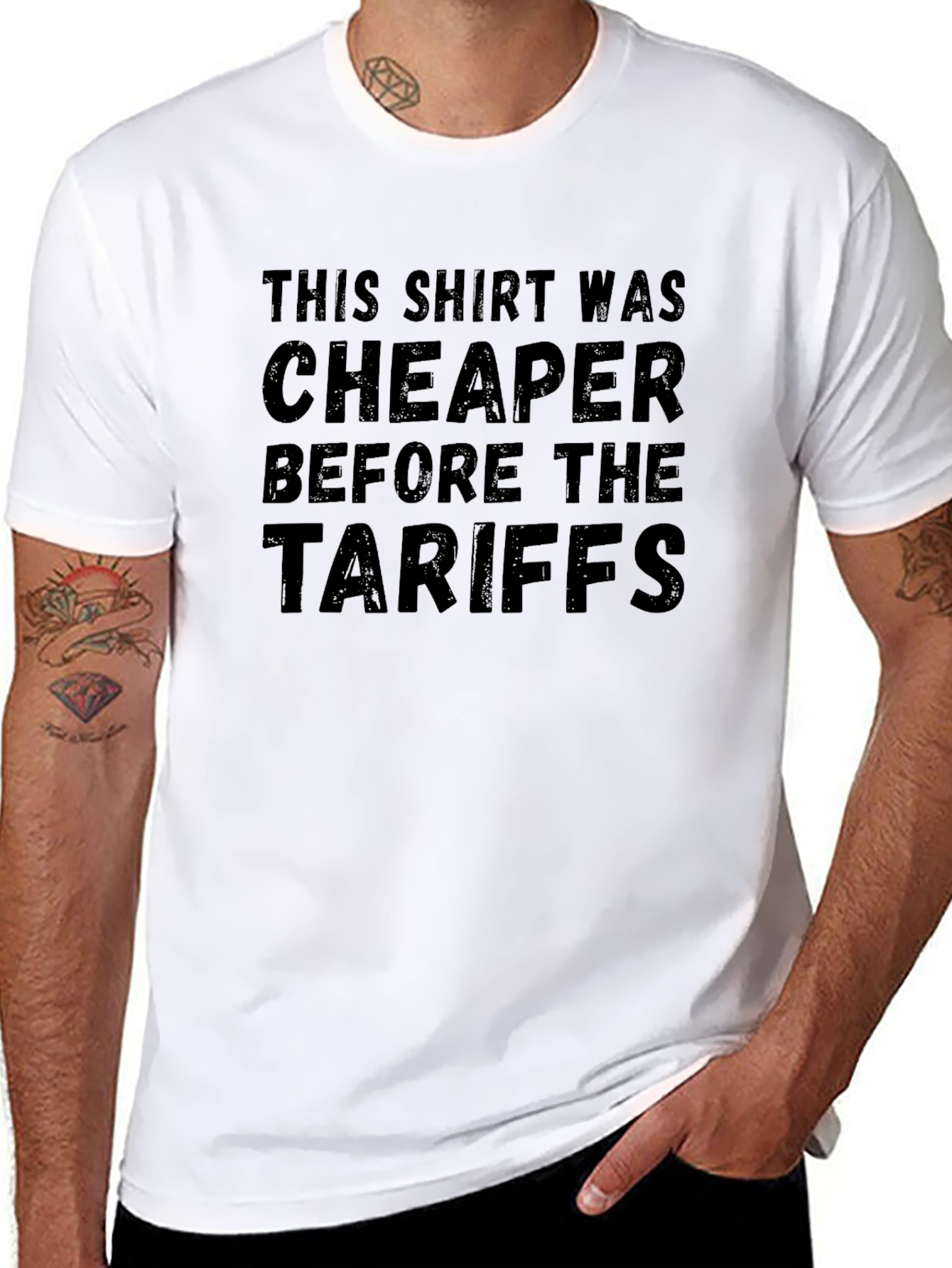 Funny Political T-Shirt - Cheaper Before Tariffs