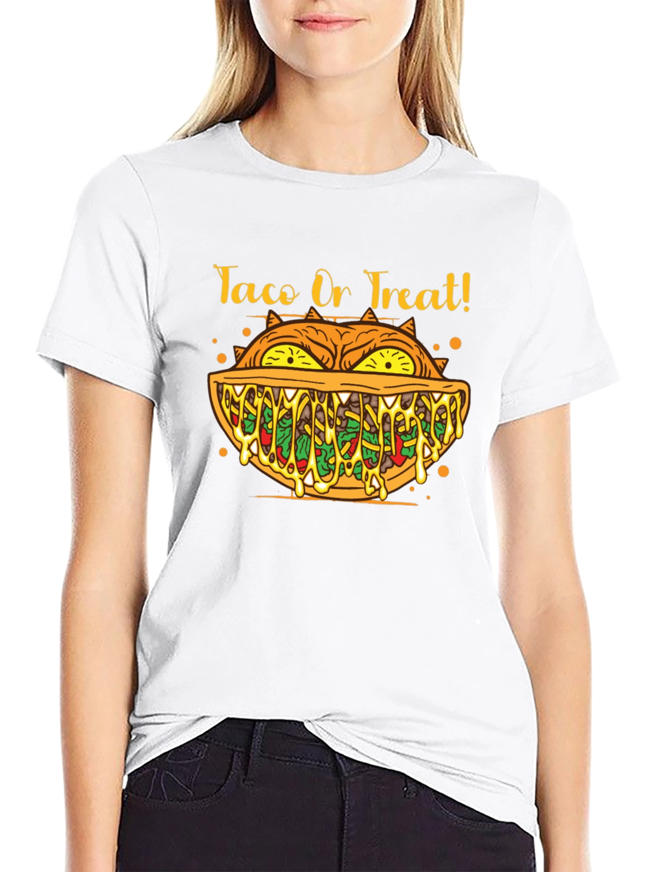 Taco or Treat Halloween Graphic T-Shirt