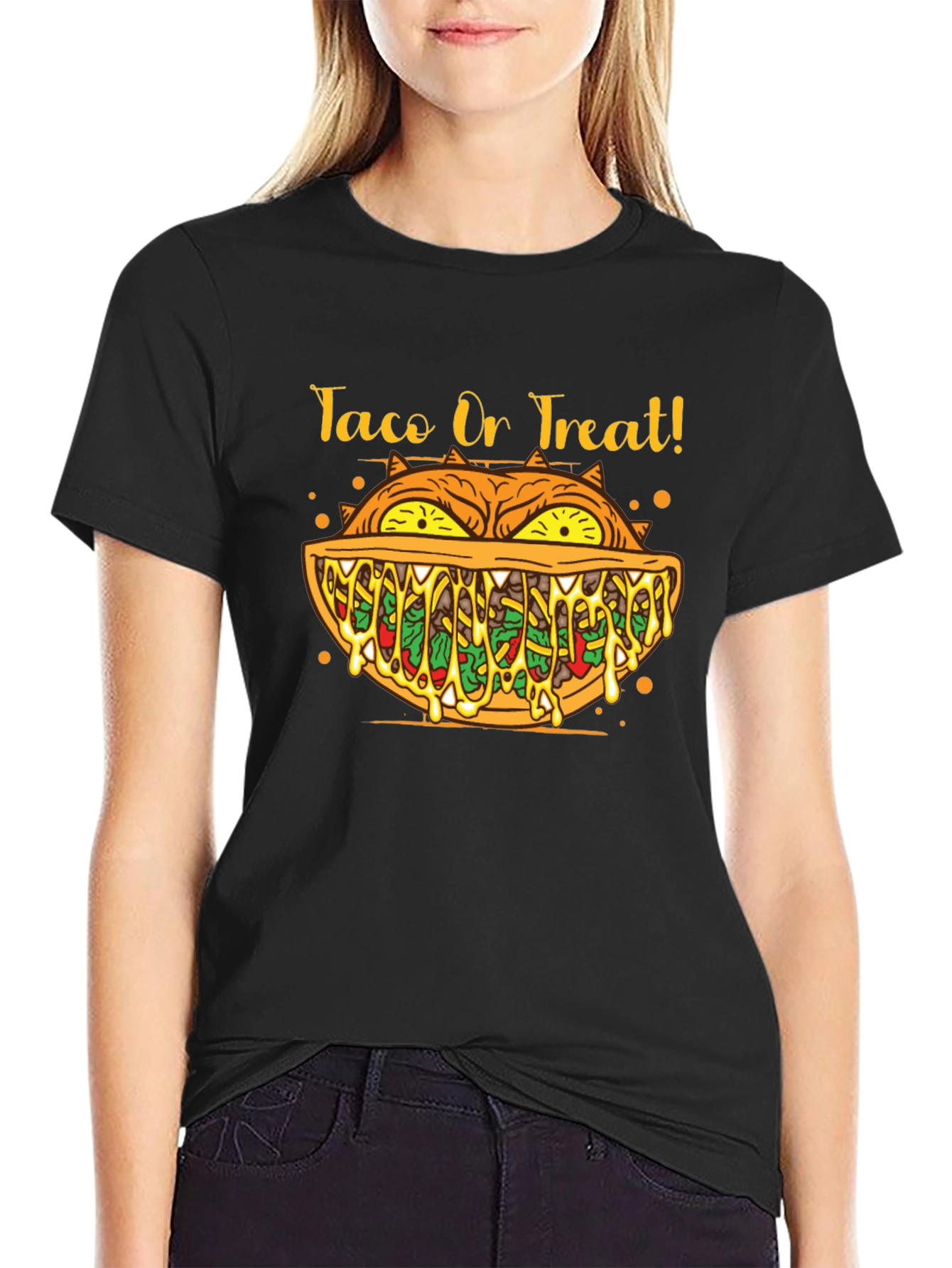Taco or Treat Halloween Graphic T-Shirt
