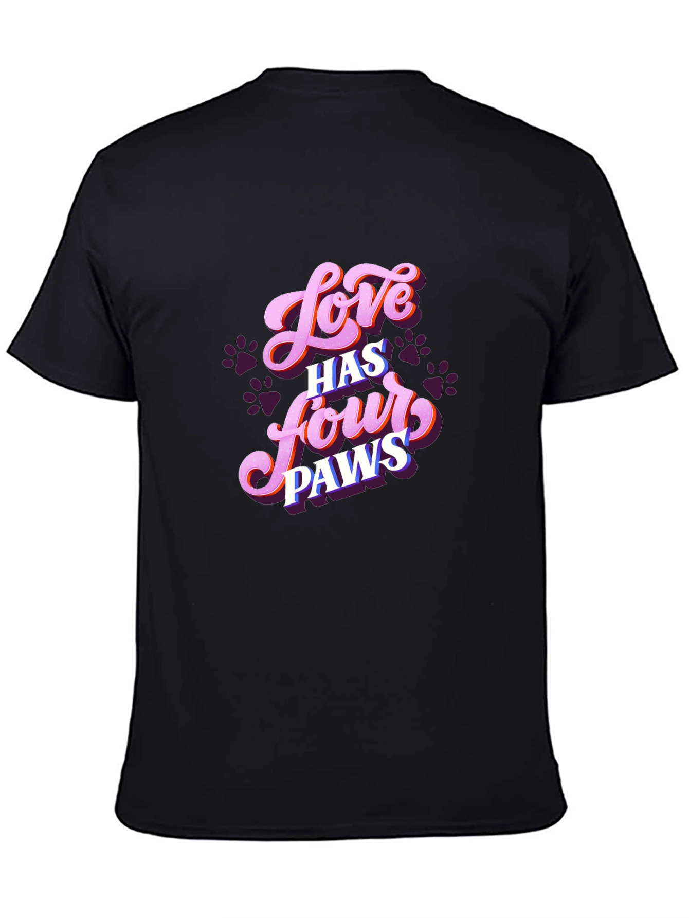 Love Has Four Paws Black Tee