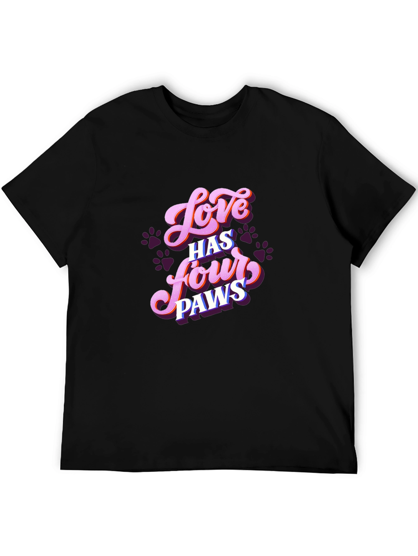Love Has Four Paws Black Tee