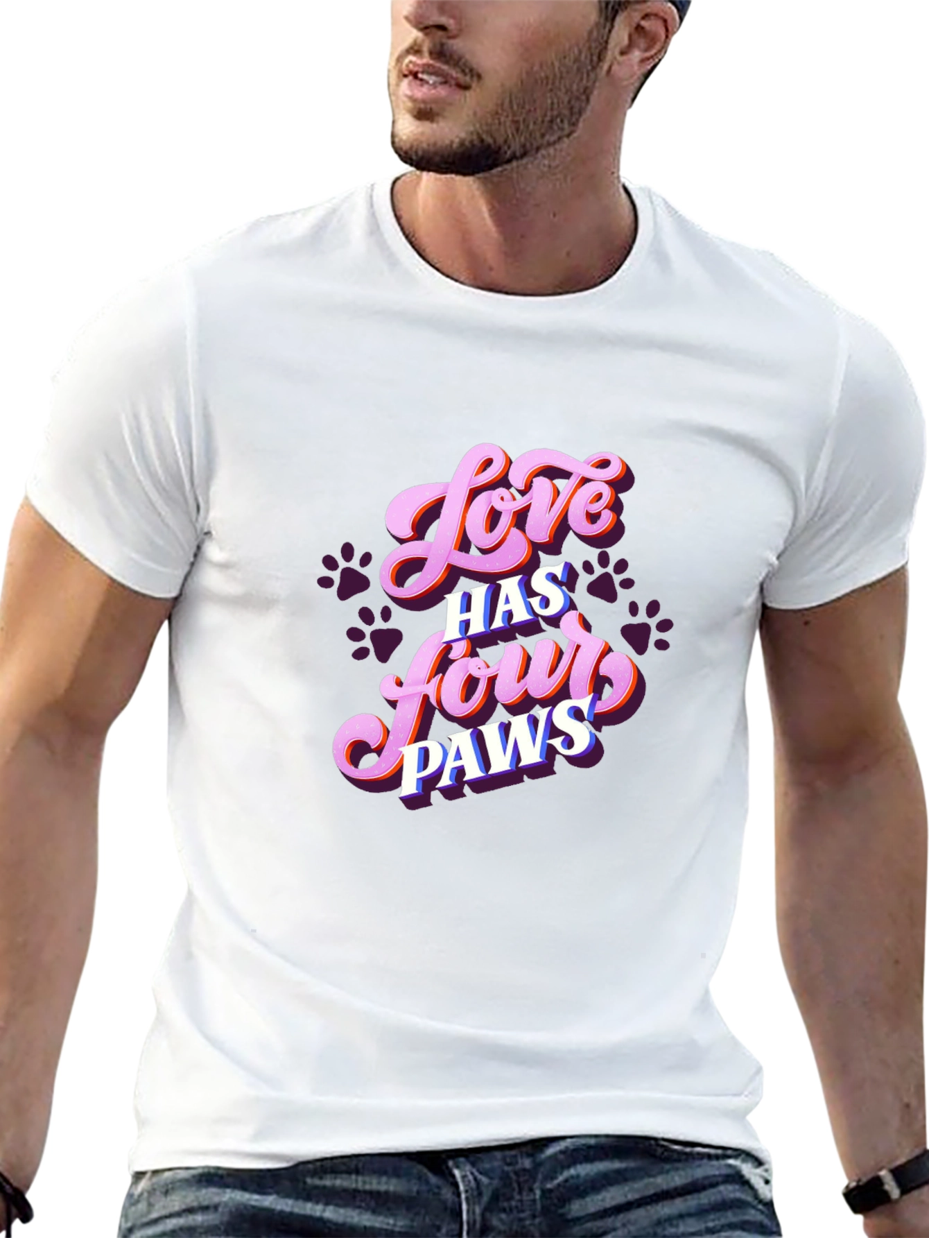 Love Has Four Paws Black Tee