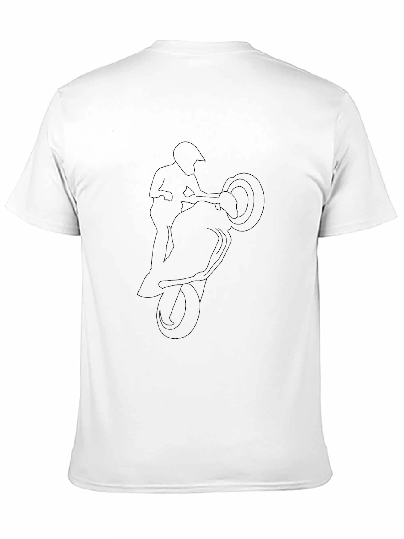 Motorcycle Stunt Graphic Tee - Black