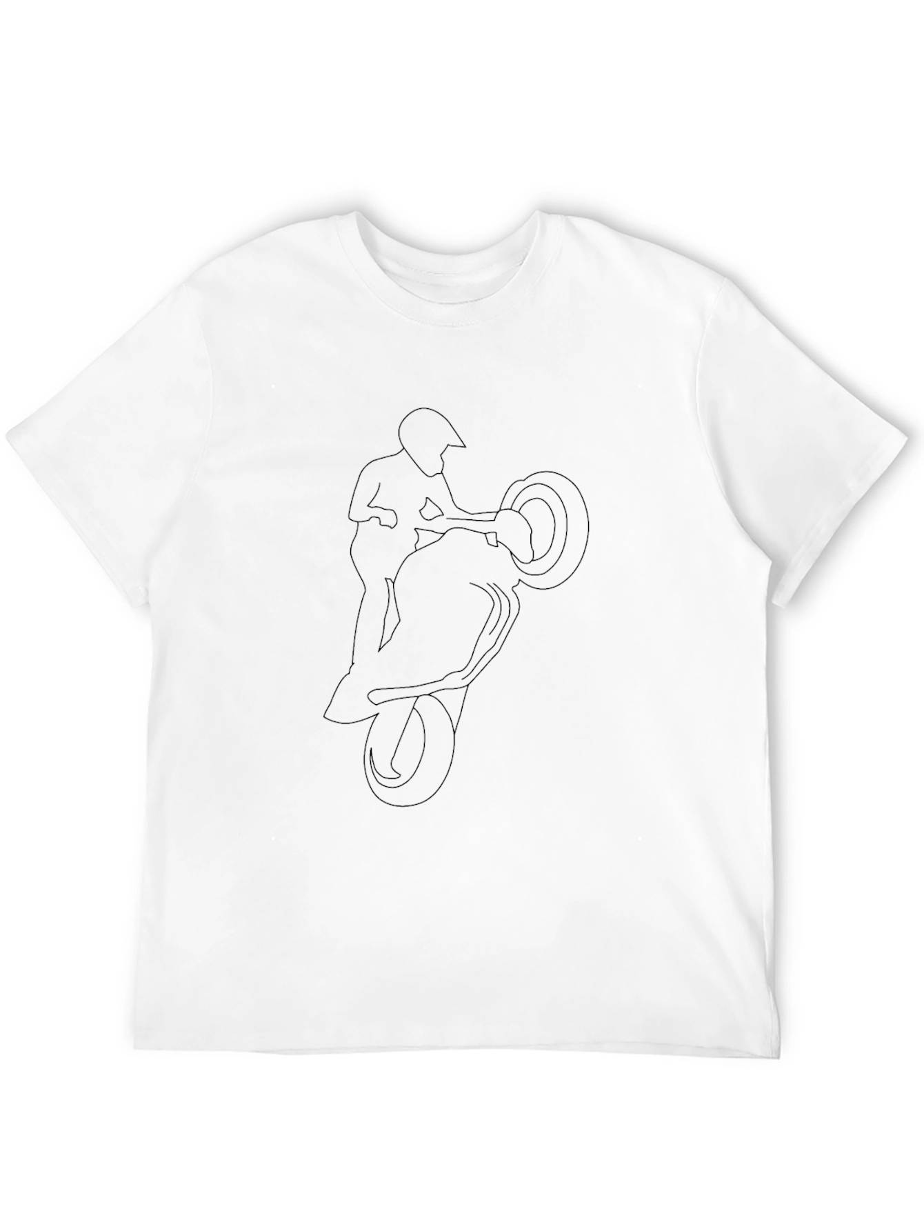 Motorcycle Stunt Graphic Tee - Black