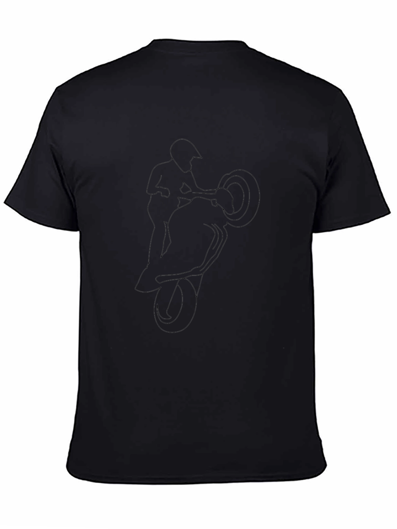 Motorcycle Stunt Graphic Tee - Black