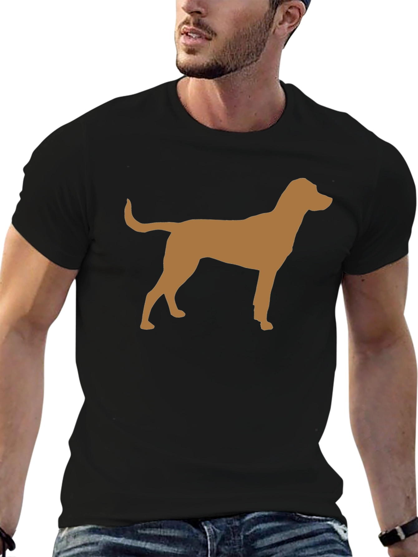 Dog Silhouette Black T-Shirt