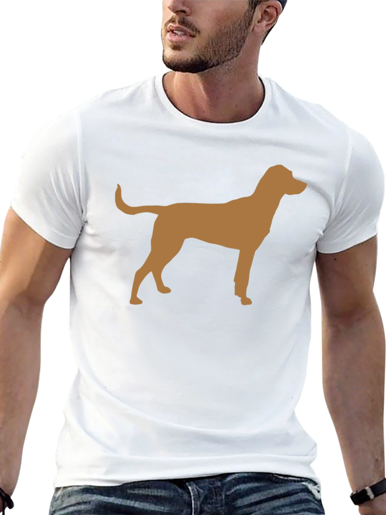 Dog Silhouette Black T-Shirt