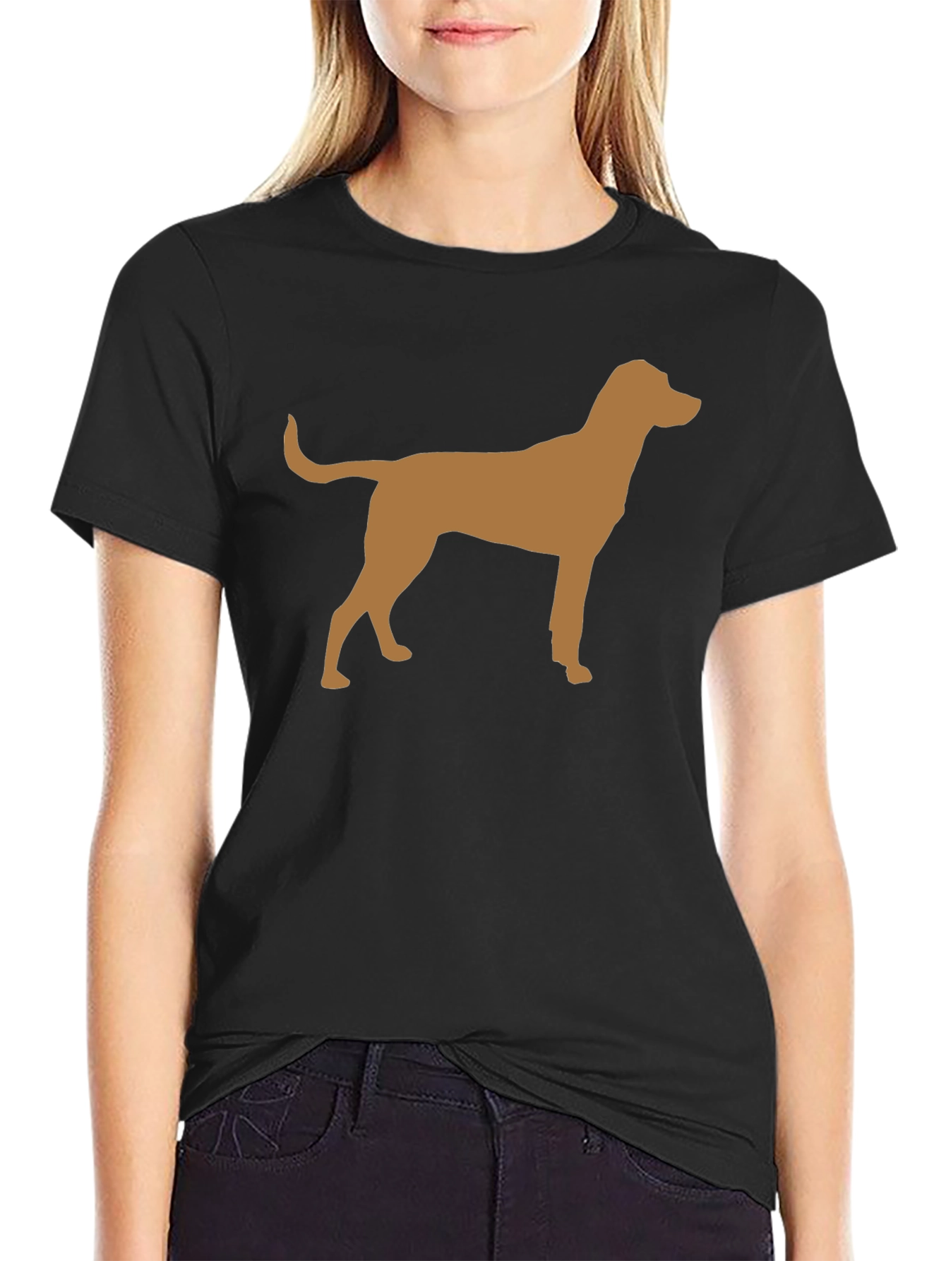 Dog Silhouette Black T-Shirt