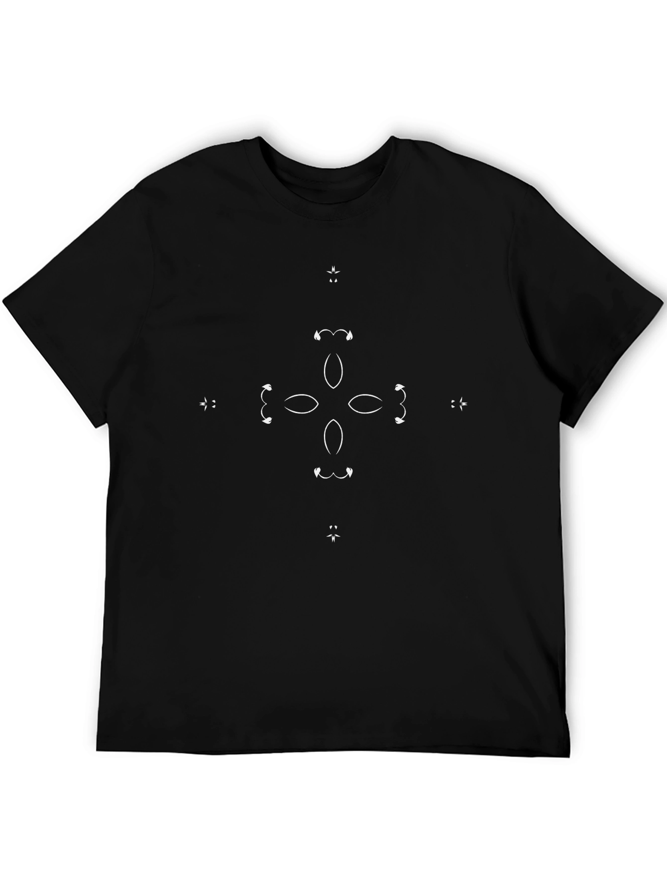 Modern Geometric Black T-Shirt