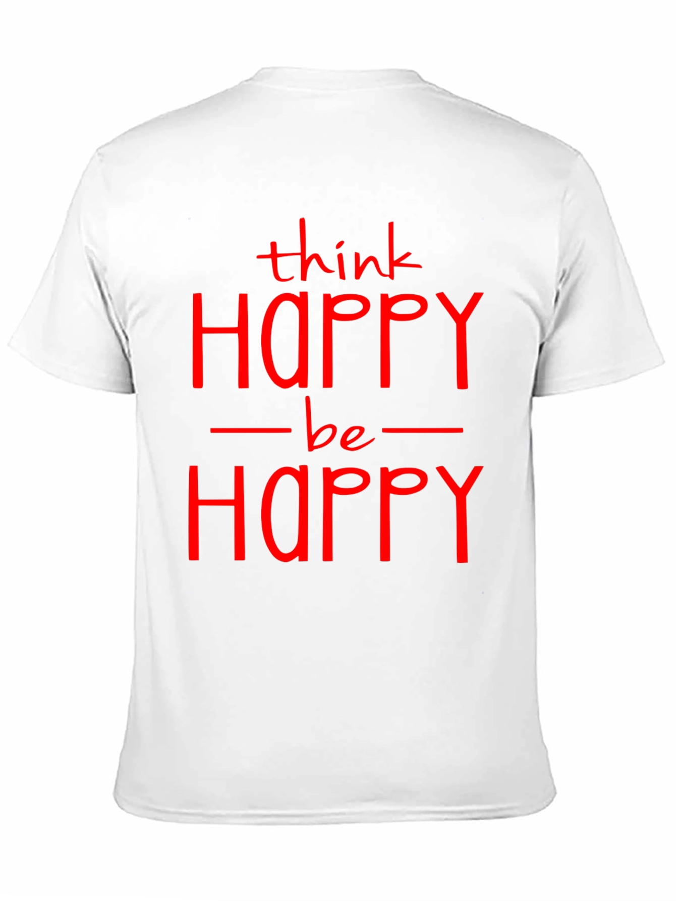 Think Happy Be Happy Graphic T-Shirt - Black
