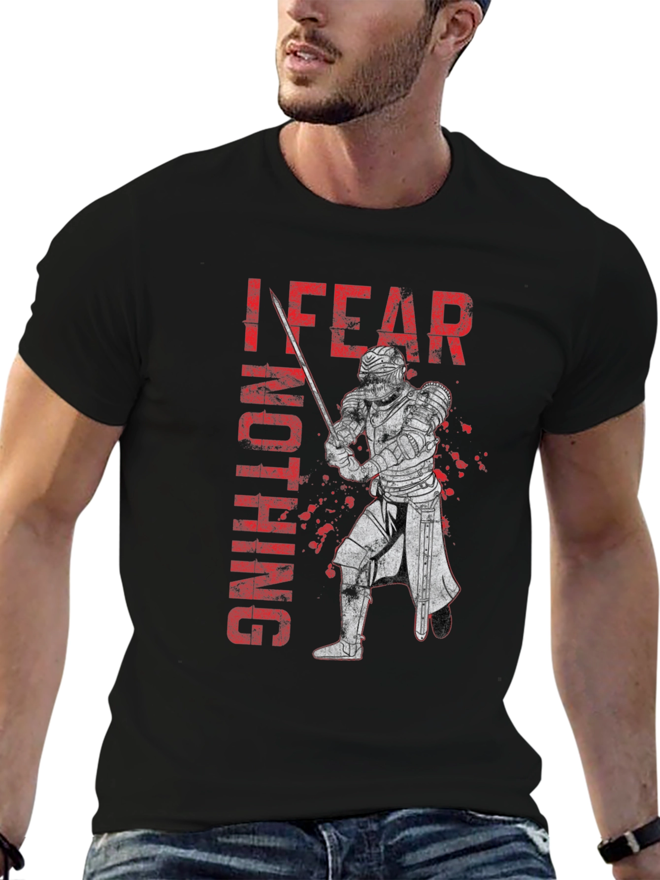 I Fear Nothing Knight T-Shirt - Black
