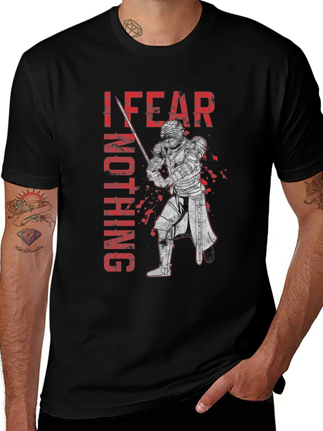 I Fear Nothing Knight T-Shirt - Black