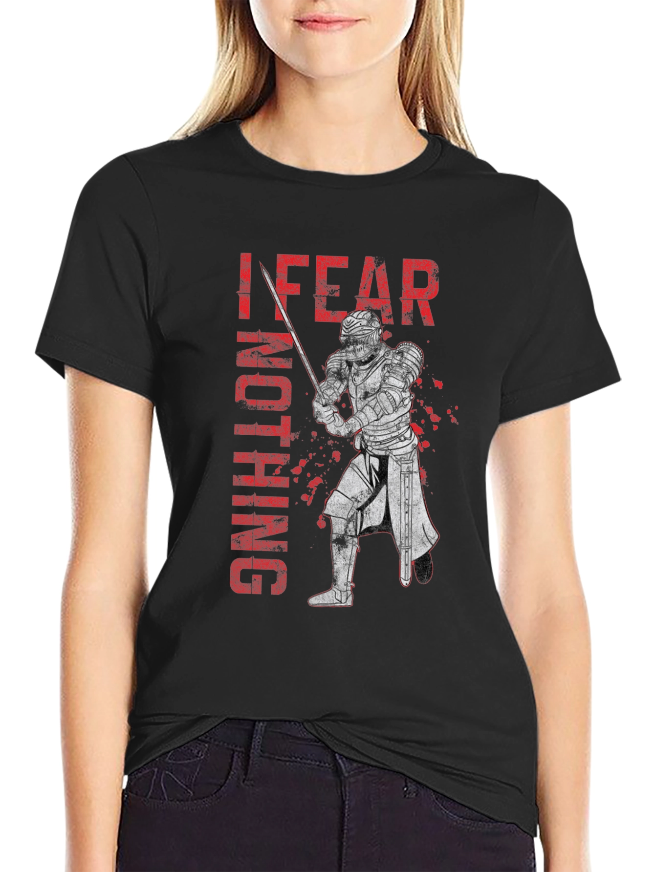 I Fear Nothing Knight T-Shirt - Black