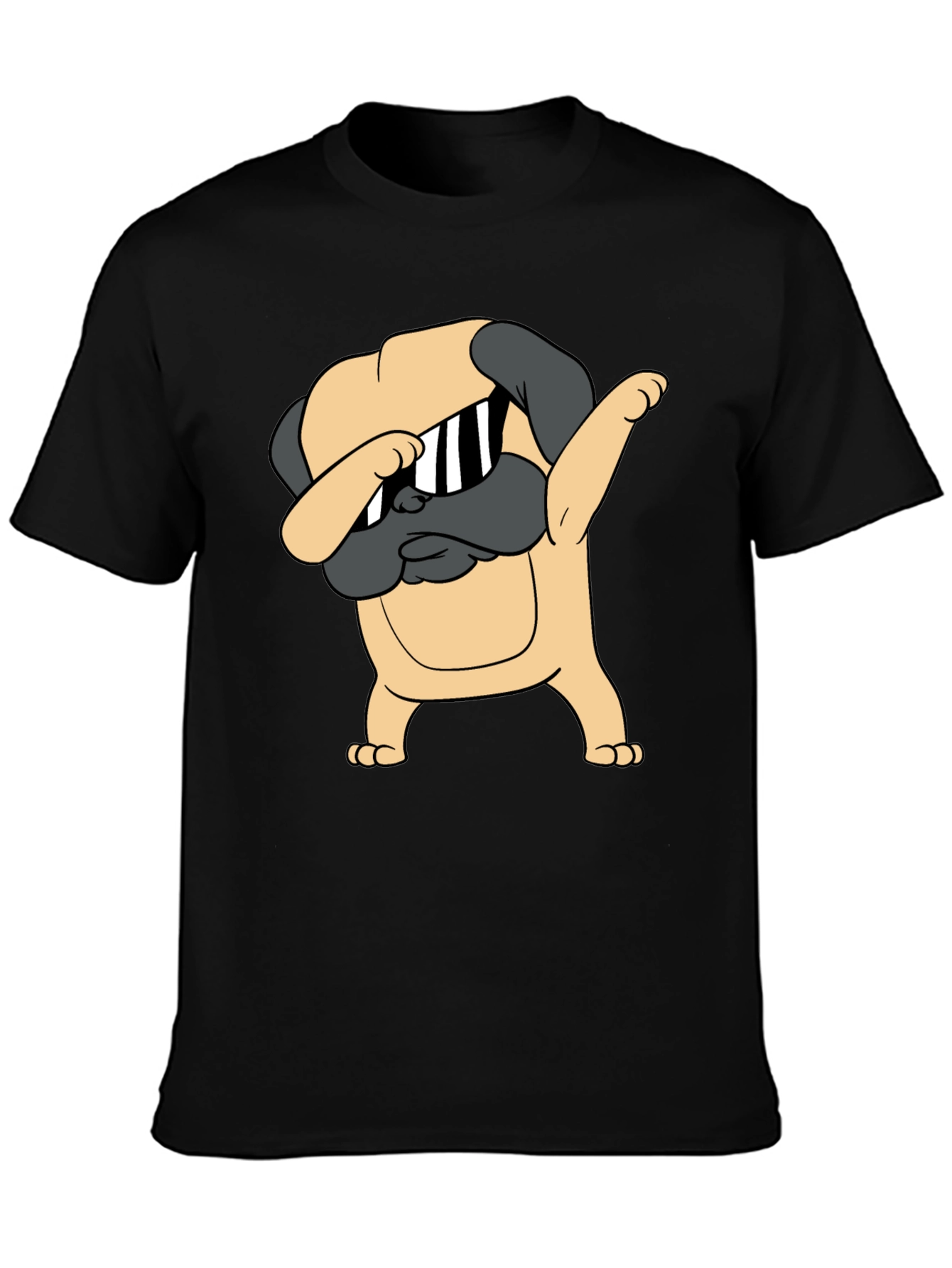 Dabbing Pug Graphic Tee - Cool Dog T-Shirt