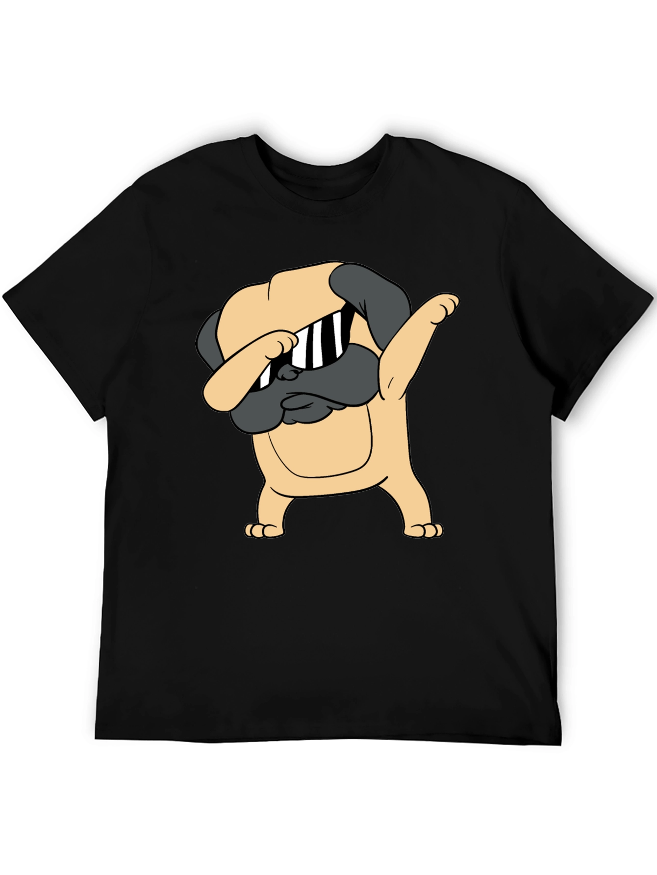 Dabbing Pug Graphic Tee - Cool Dog T-Shirt