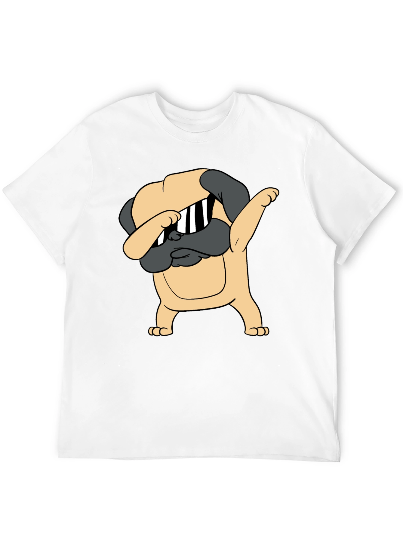 Dabbing Pug Graphic Tee - Cool Dog T-Shirt