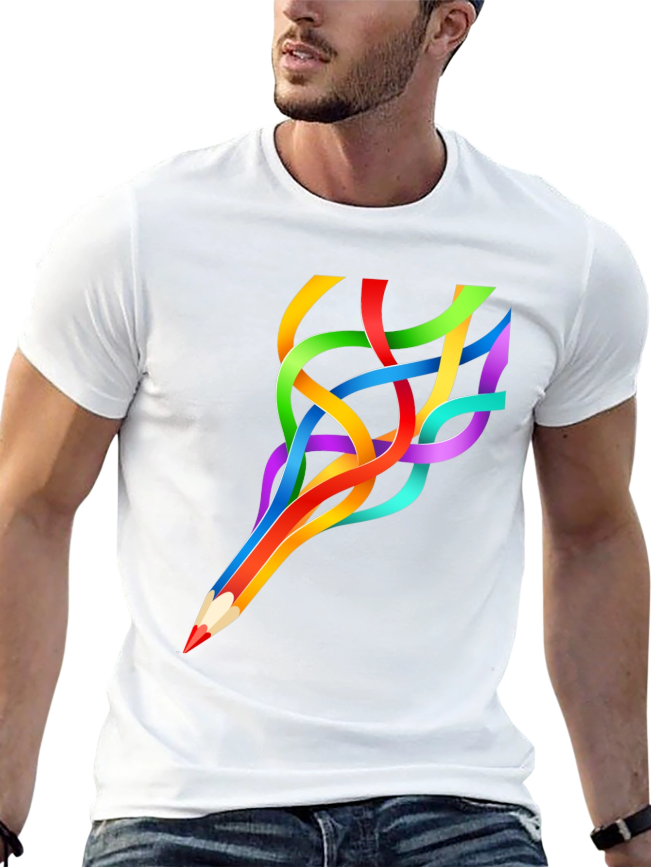Colorful Pencil Stream T-Shirt