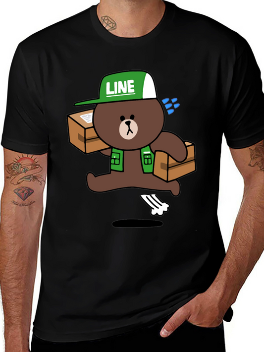 LINE Friends Brown Bear Delivery T-Shirt