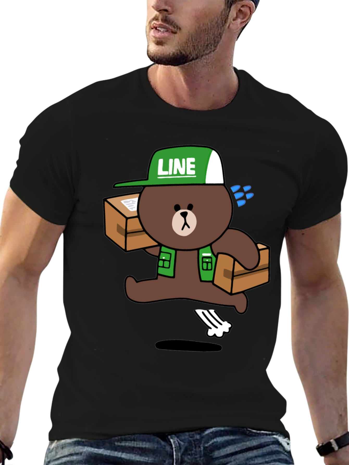 LINE Friends Brown Bear Delivery T-Shirt