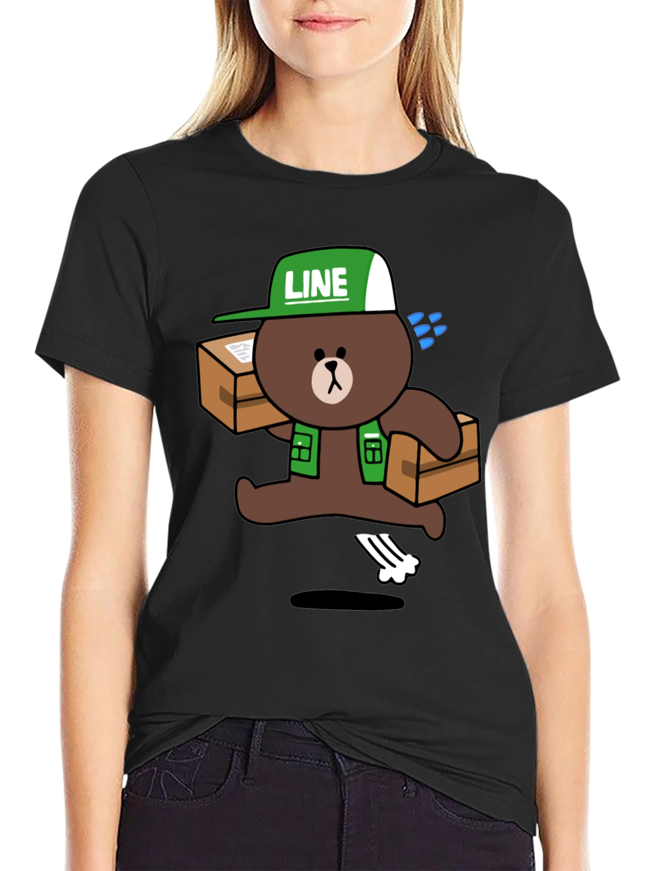 LINE Friends Brown Bear Delivery T-Shirt