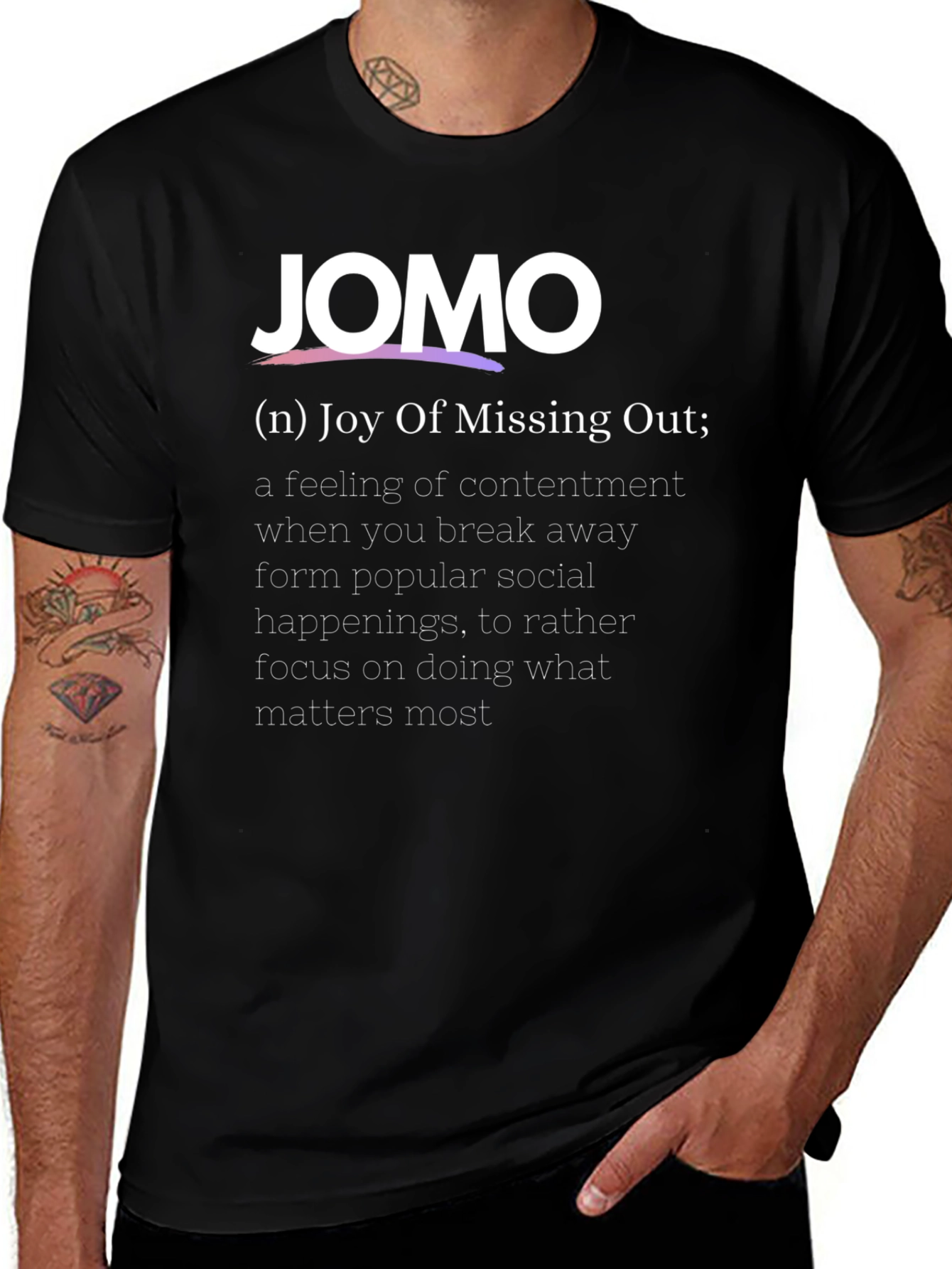 JOMO Definition T-Shirt - Joy of Missing Out