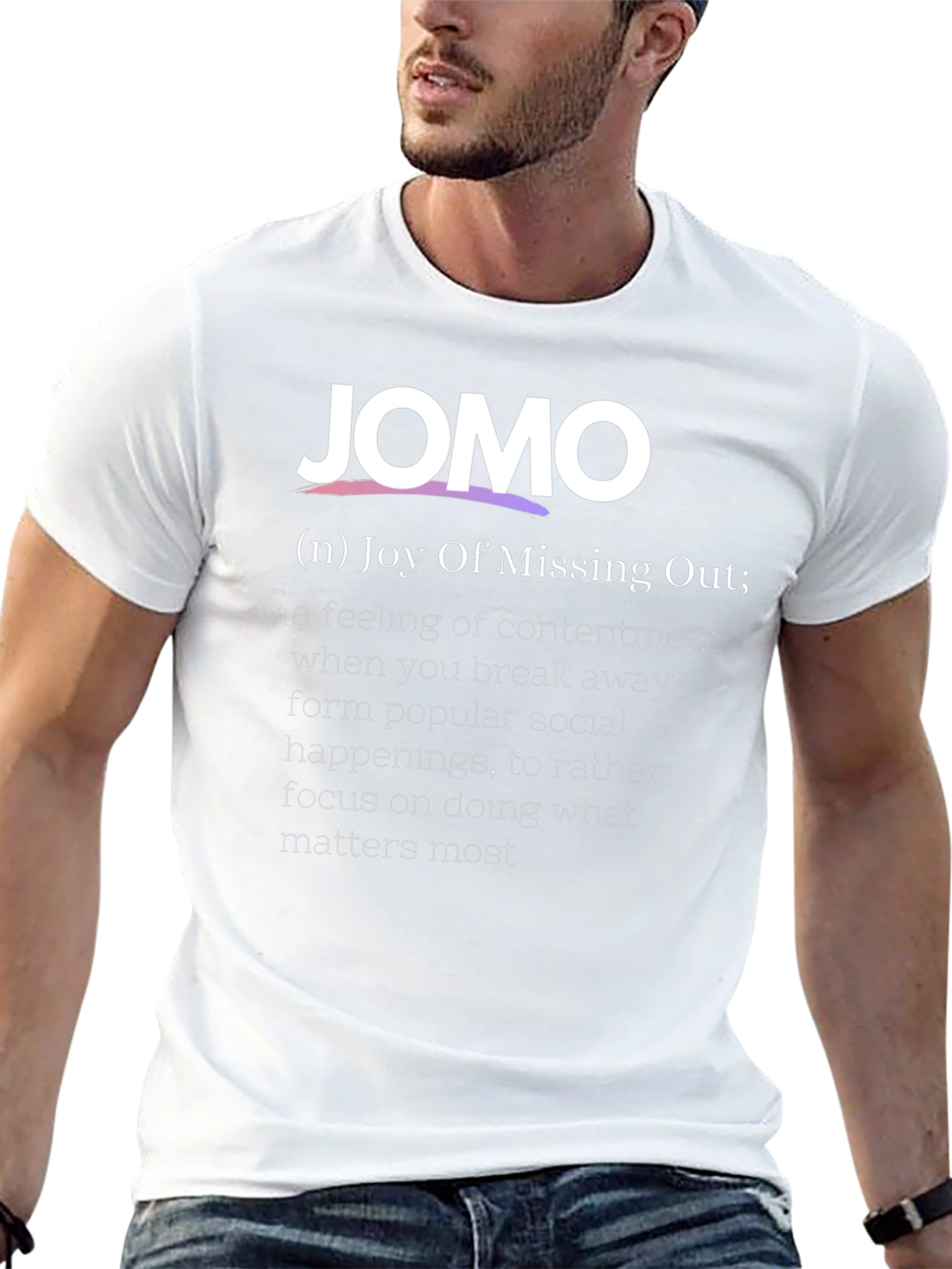 JOMO Definition T-Shirt - Joy of Missing Out