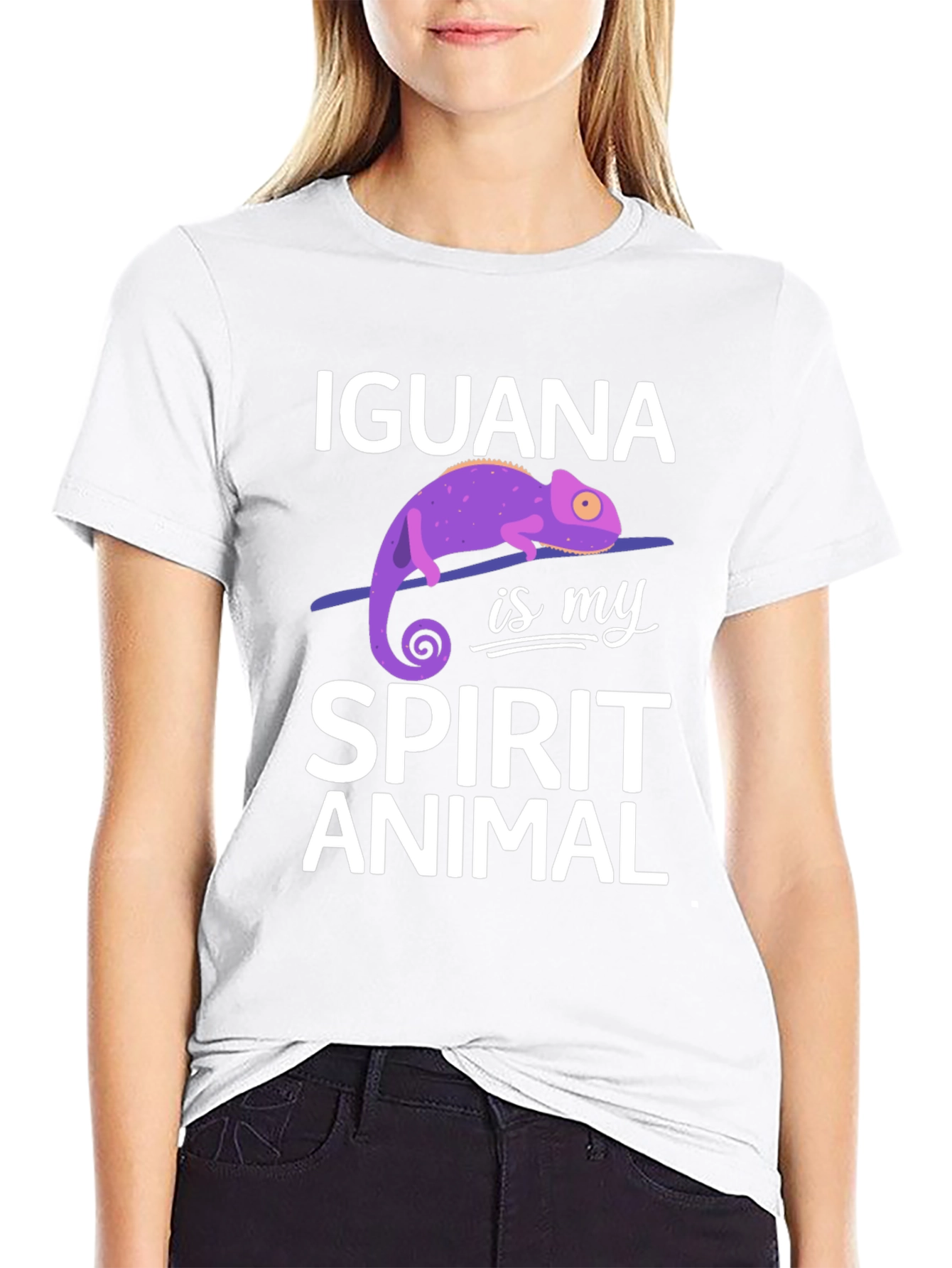Iguana Spirit Animal Graphic Tee Soft Cotton Unisex T-Shirt