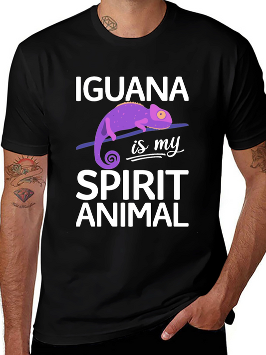 Iguana Spirit Animal Graphic Tee Soft Cotton Unisex T-Shirt