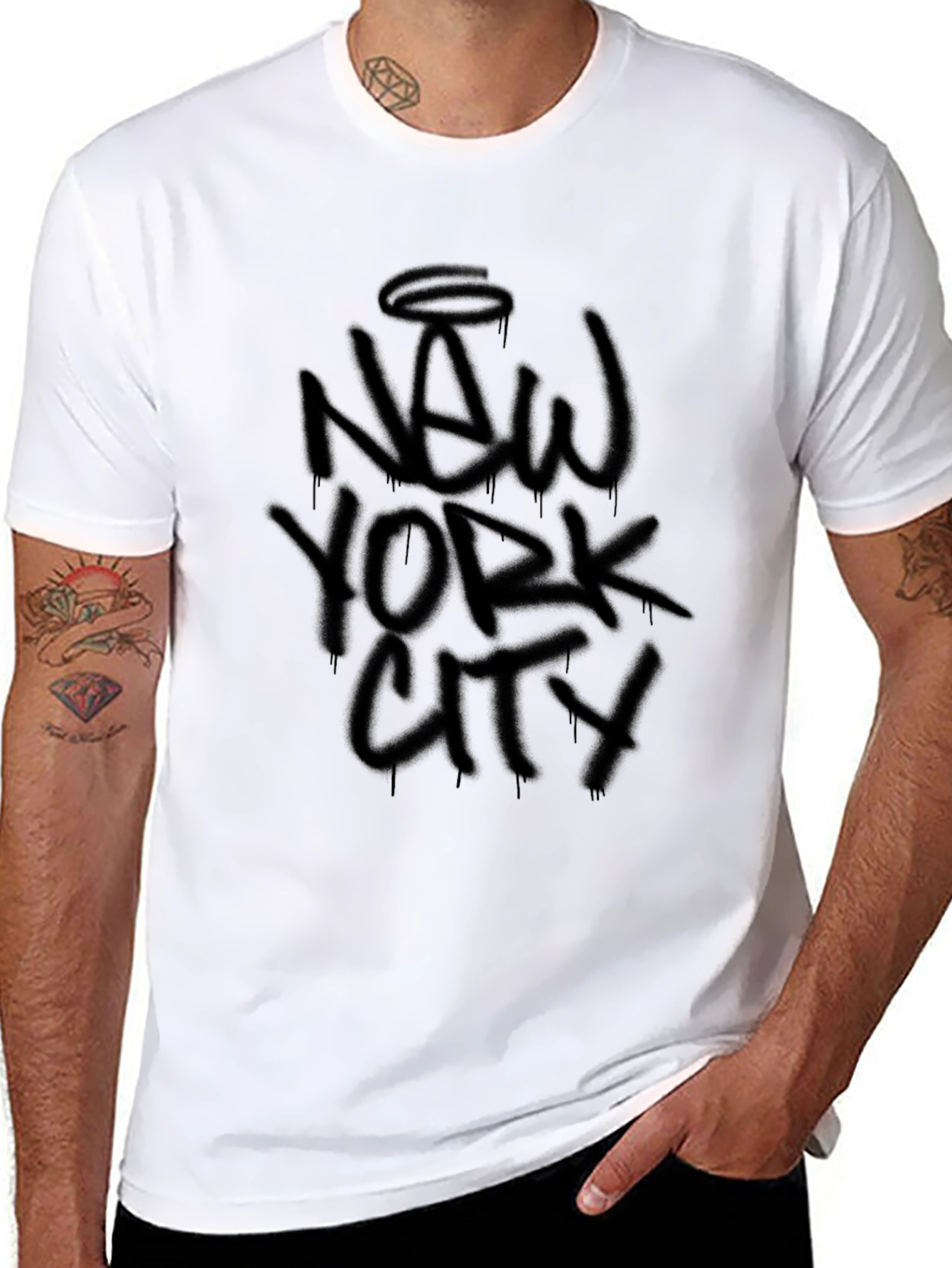 New York City Graffiti Style Black T-Shirt