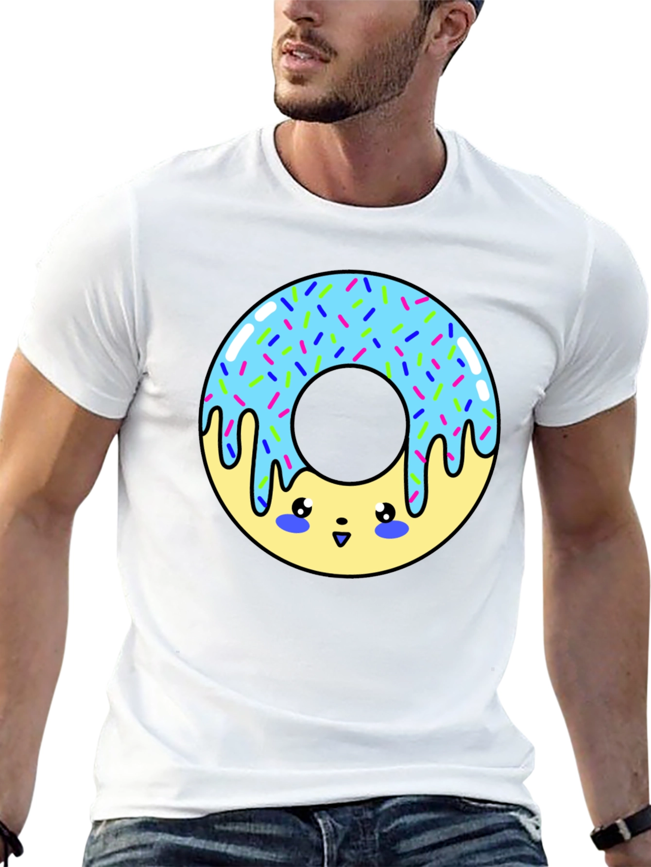 Kawaii Donut Graphic T-Shirt - Unisex Fun Tee