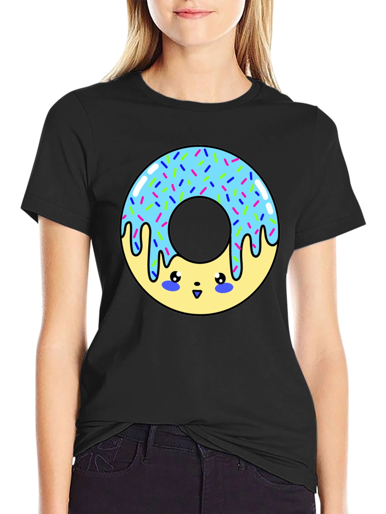 Kawaii Donut Graphic T-Shirt - Unisex Fun Tee