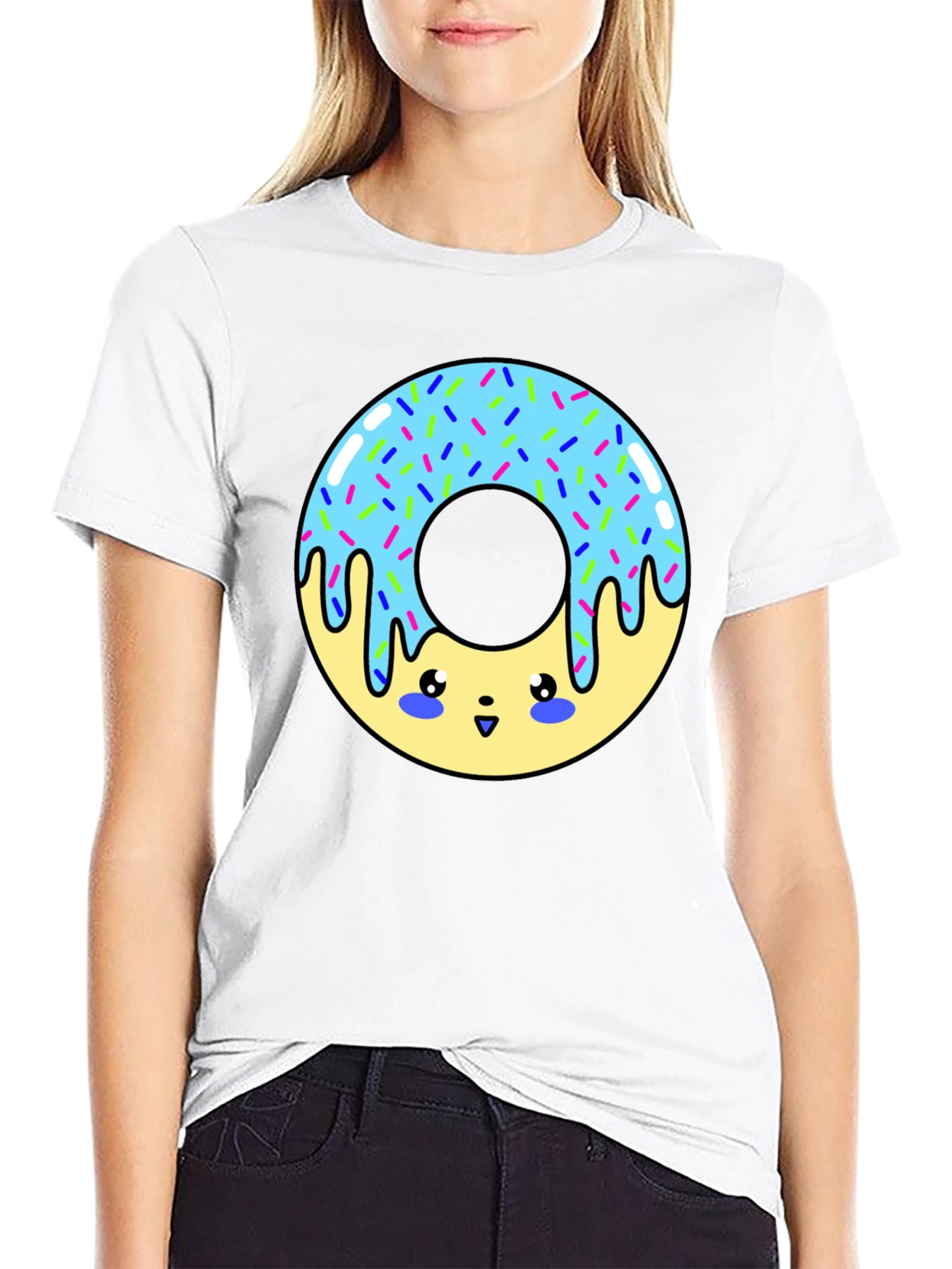 Kawaii Donut Graphic T-Shirt - Unisex Fun Tee