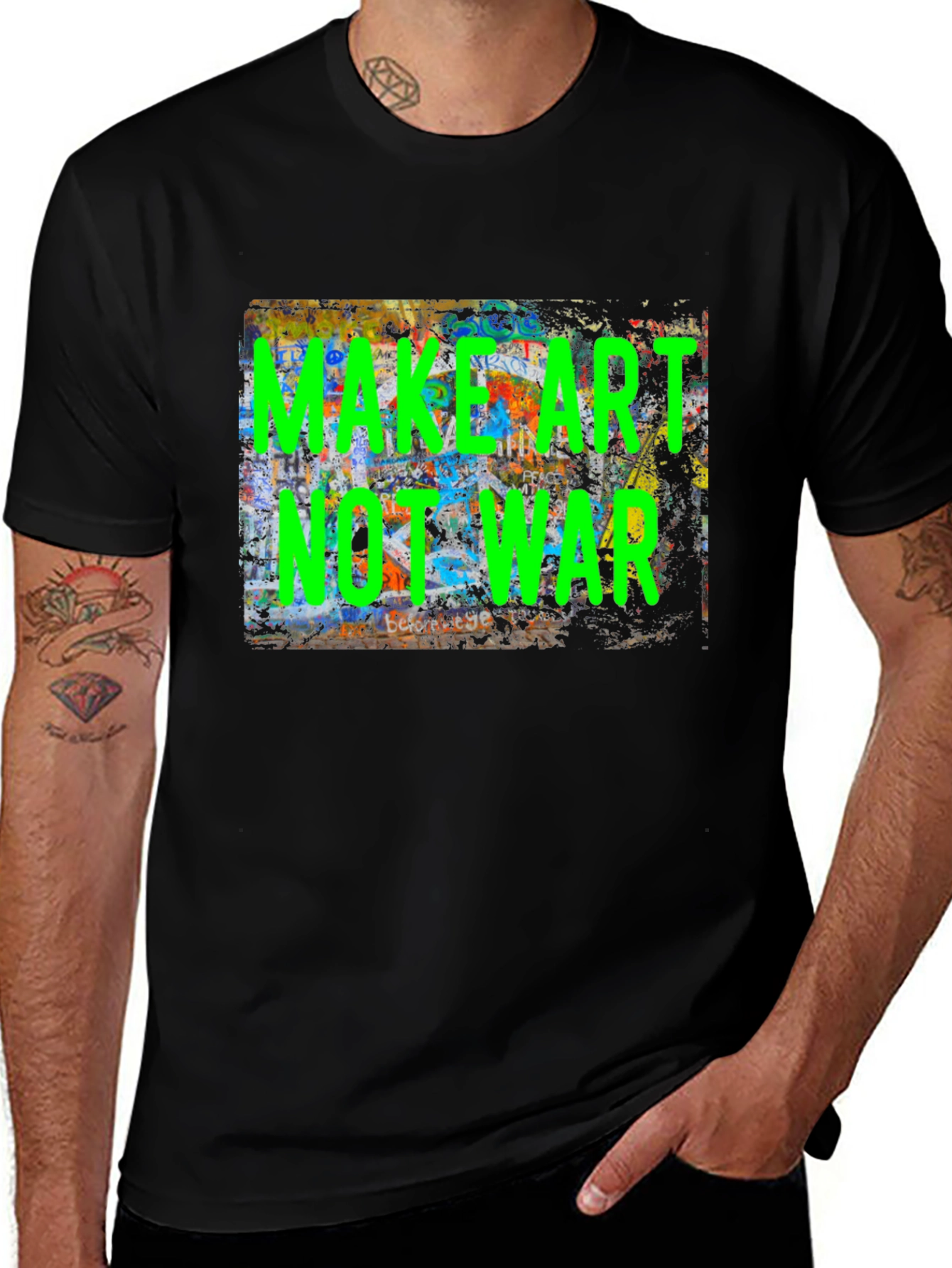 Make Art Not War Graphic Tee