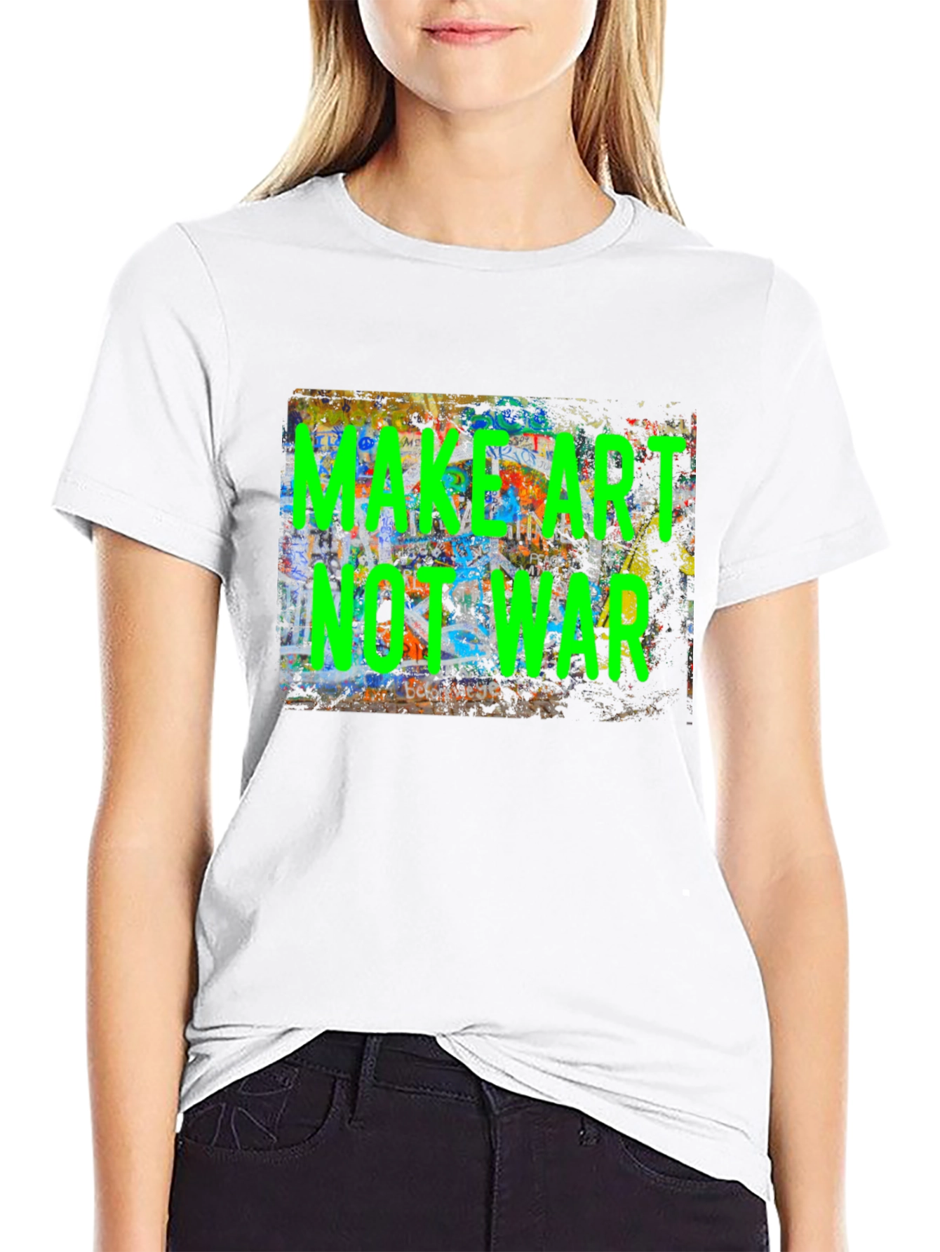 Make Art Not War Graphic Tee