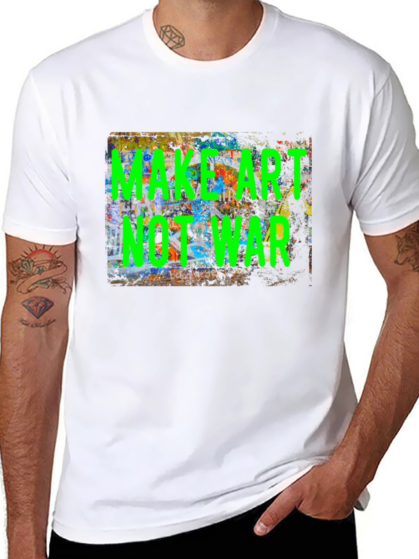 Make Art Not War Graphic Tee