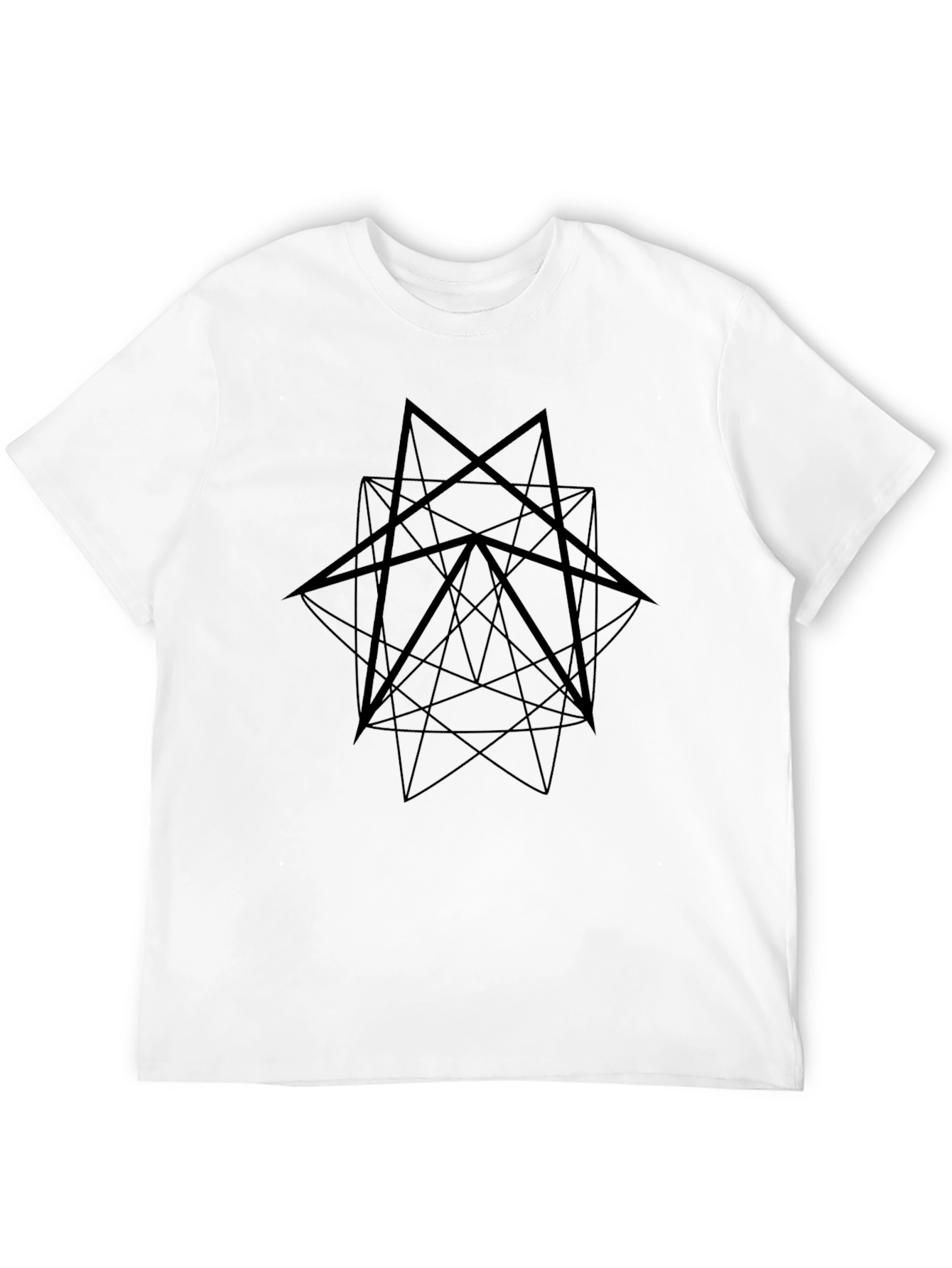 Geometric Design Black T-Shirt