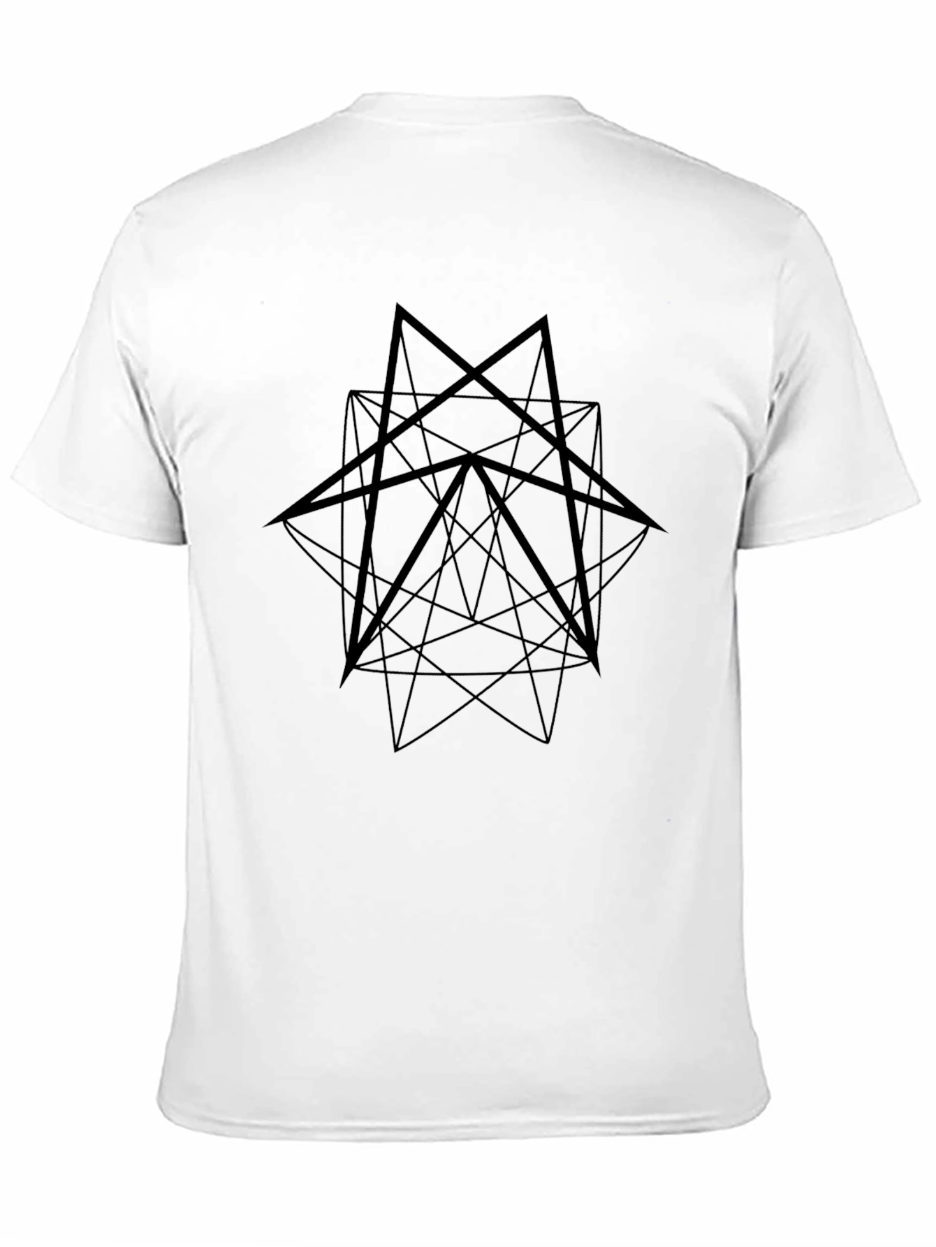 Geometric Design Black T-Shirt
