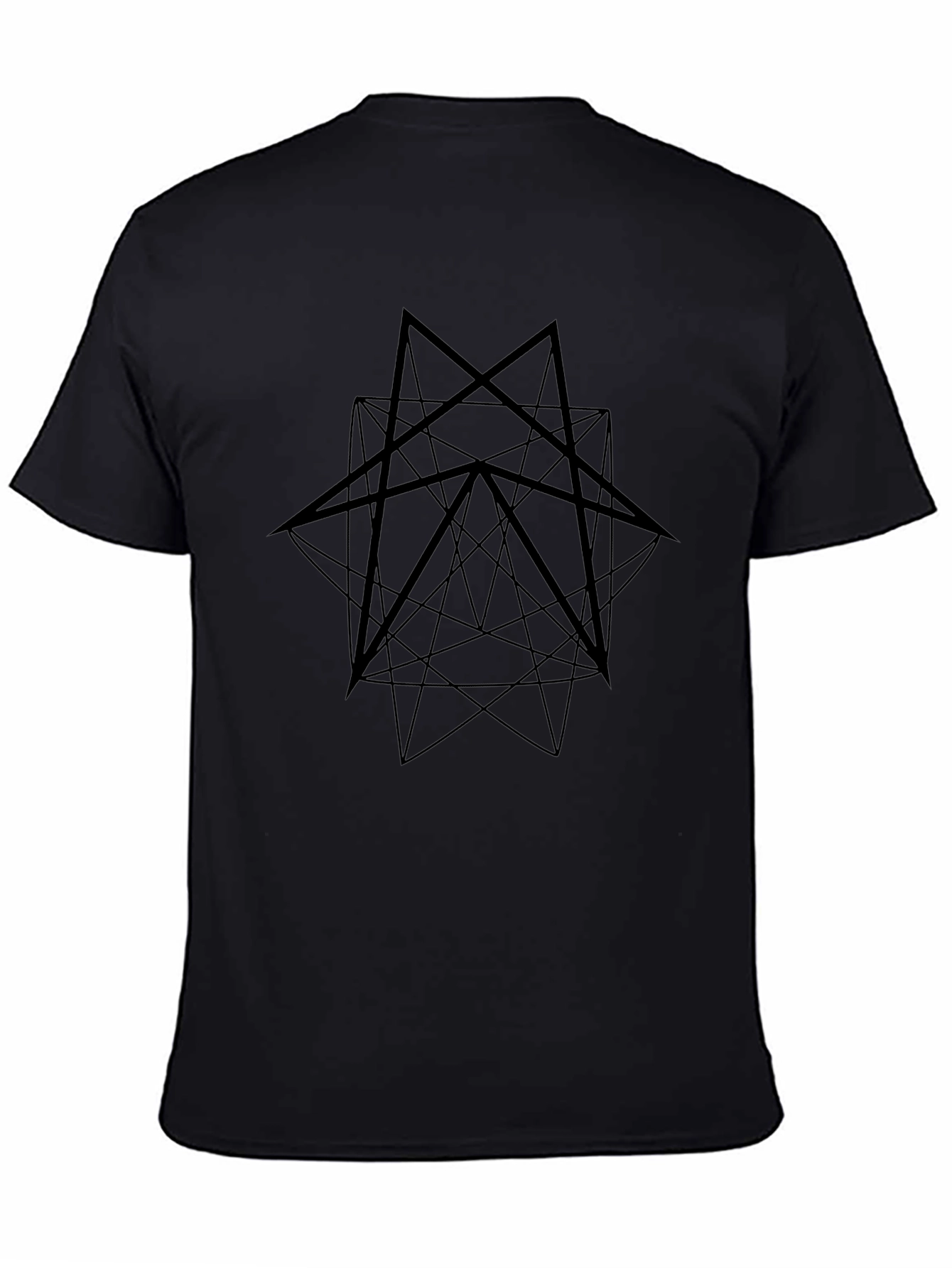 Geometric Design Black T-Shirt