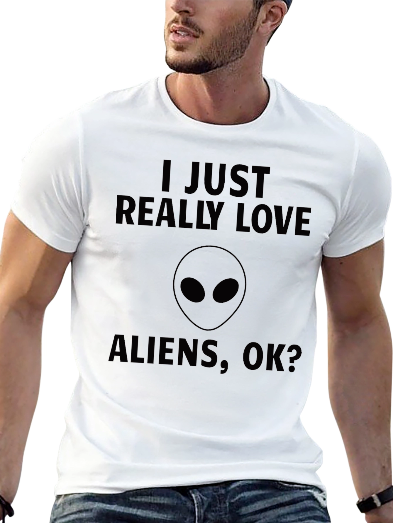 I Love Aliens T-Shirt Funny Alien Graphic Tee