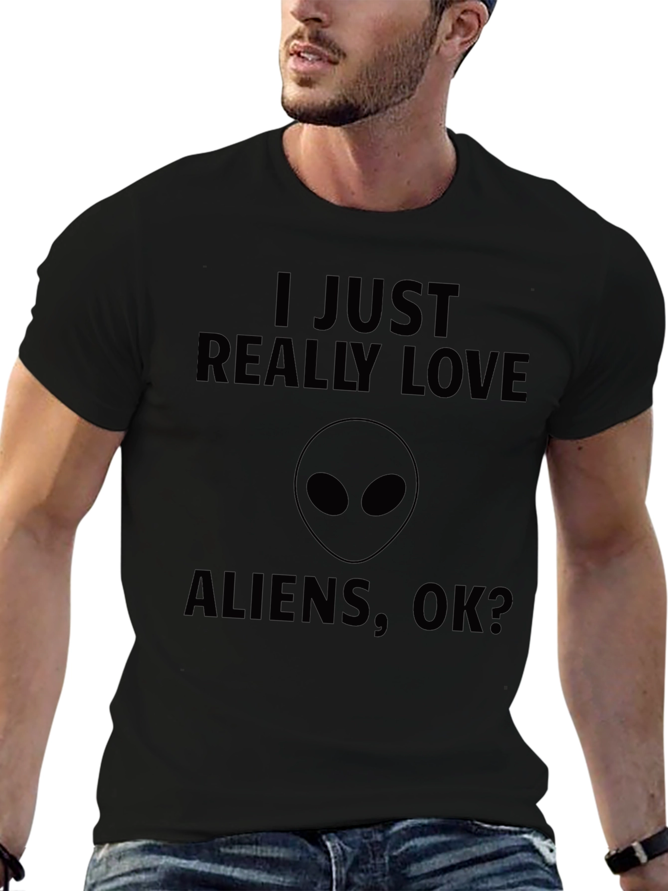 I Love Aliens T-Shirt Funny Alien Graphic Tee