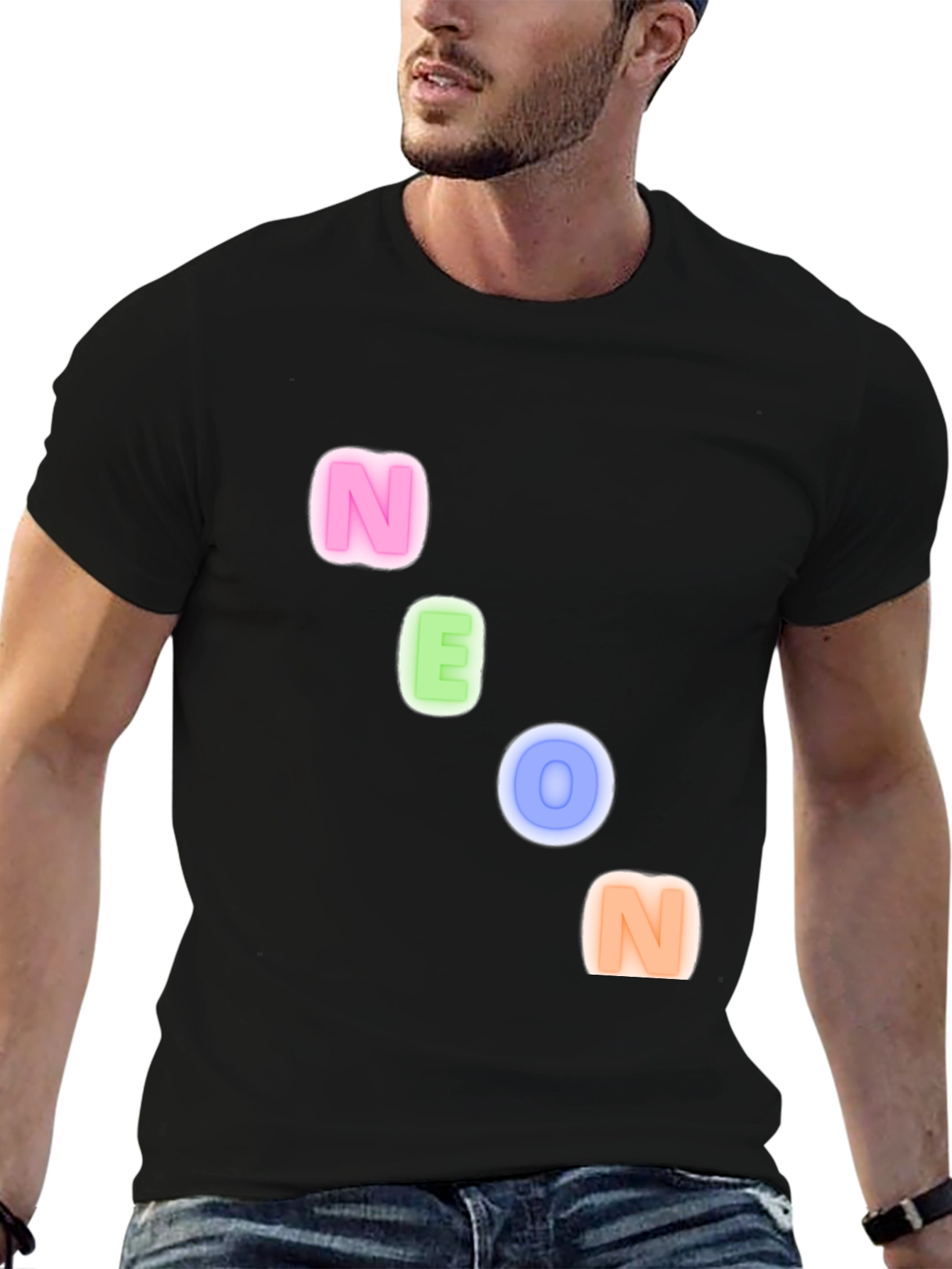 Neon Letter T-Shirt