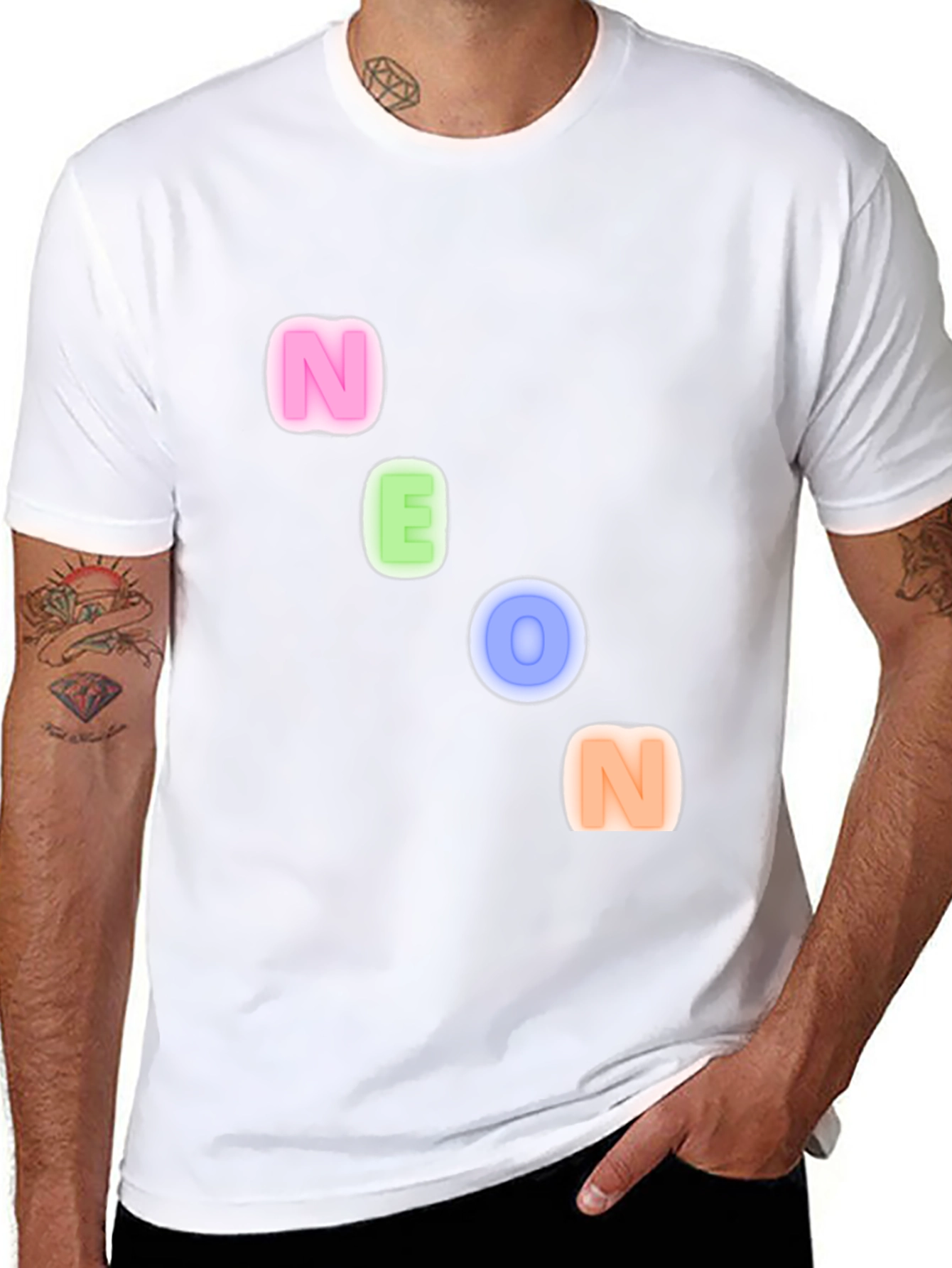 Neon Letter T-Shirt