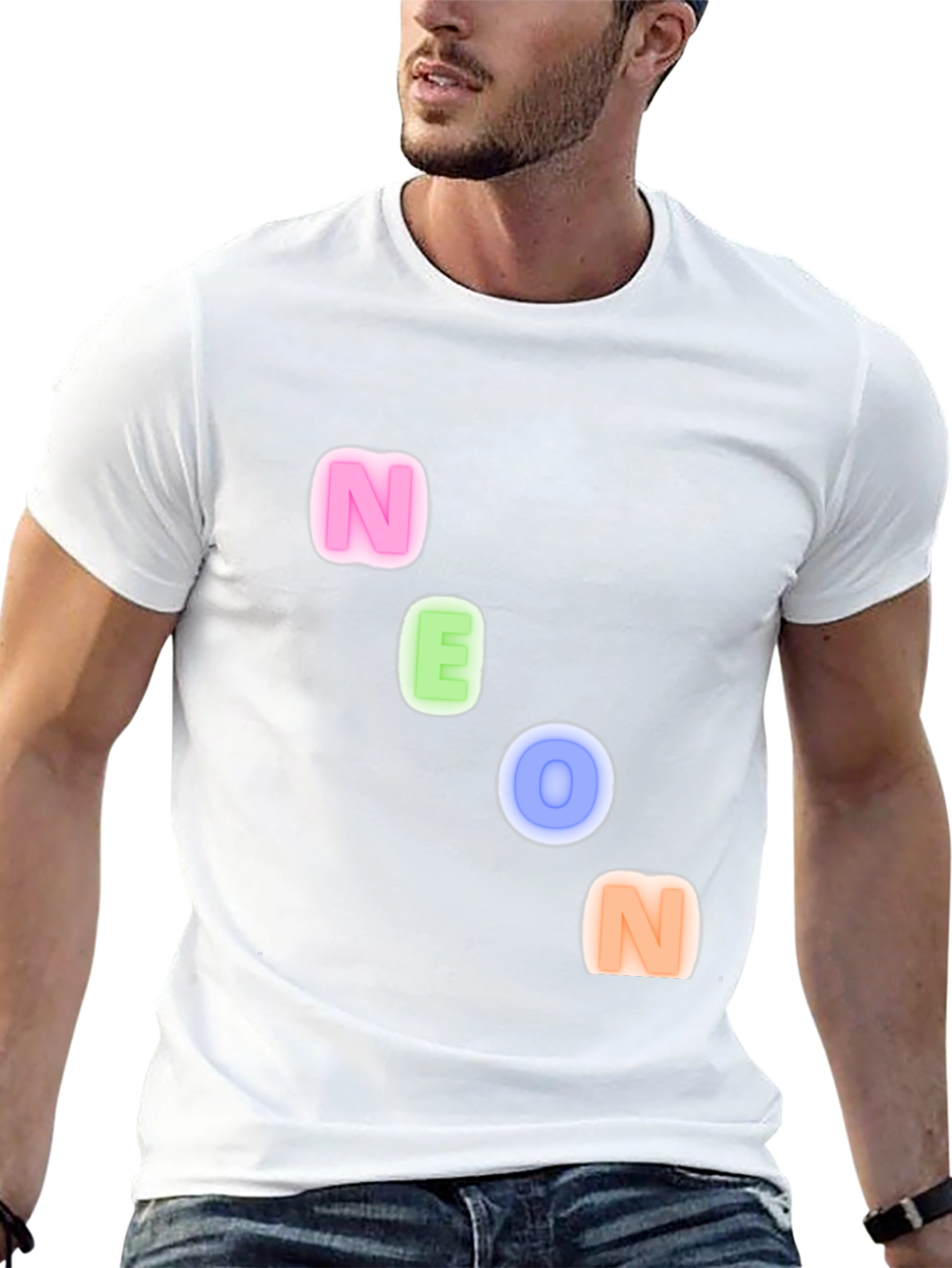 Neon Letter T-Shirt