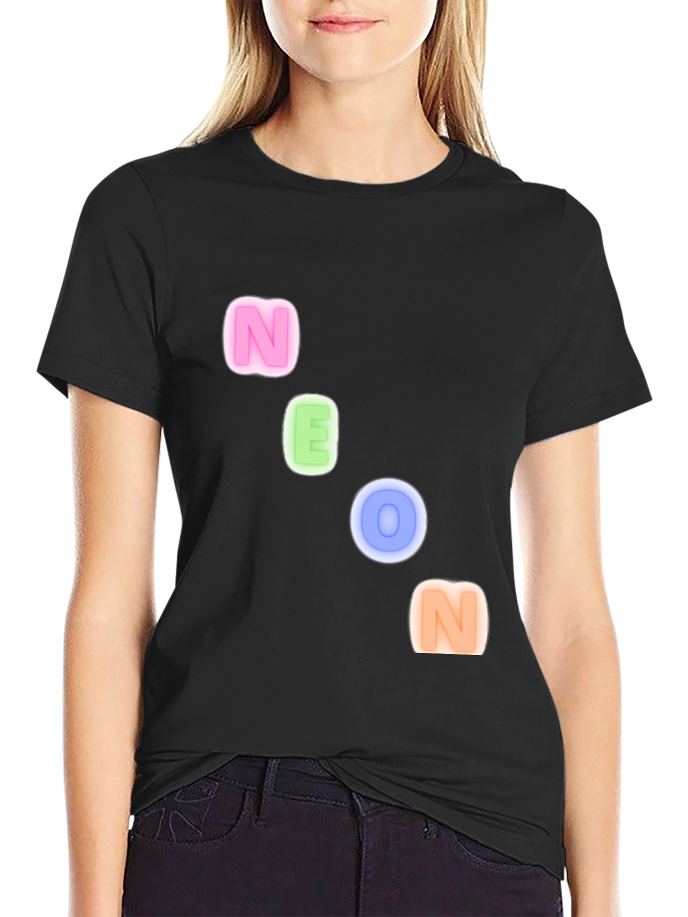 Neon Letter T-Shirt