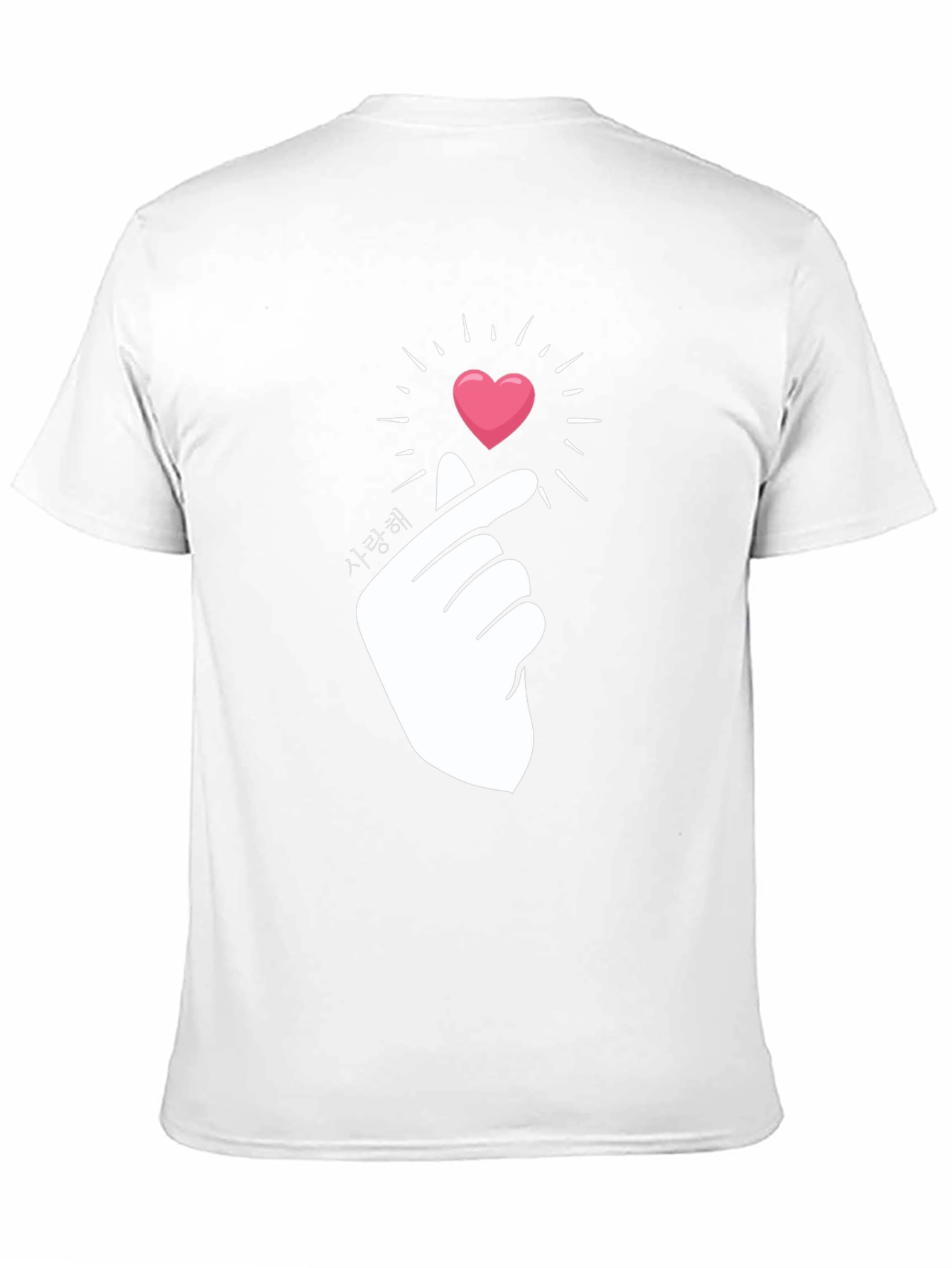 Korean Finger Heart T-Shirt - Saranghae Design